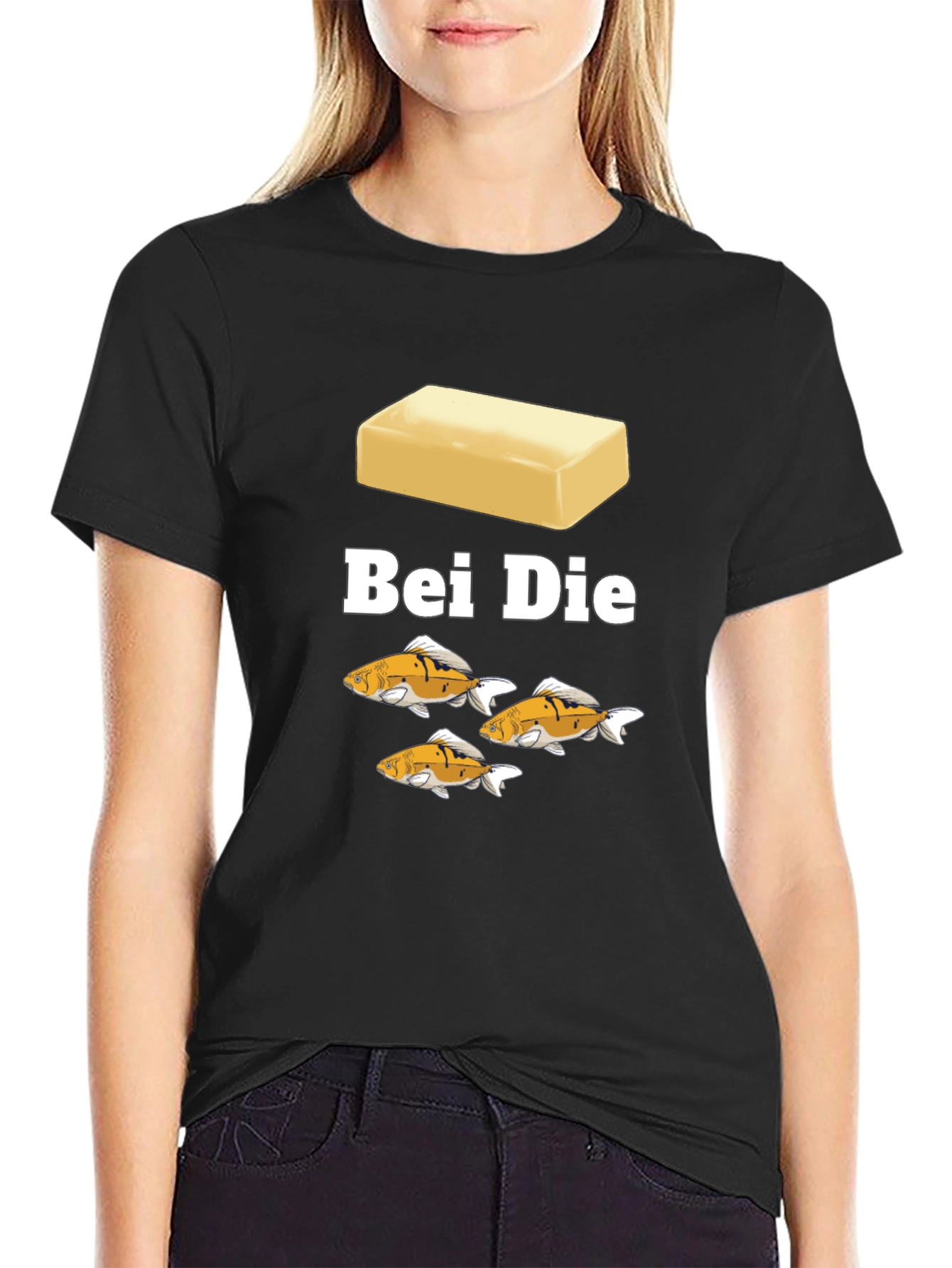 Black Bei Die Soap & Koi Fish T-Shirt view 2