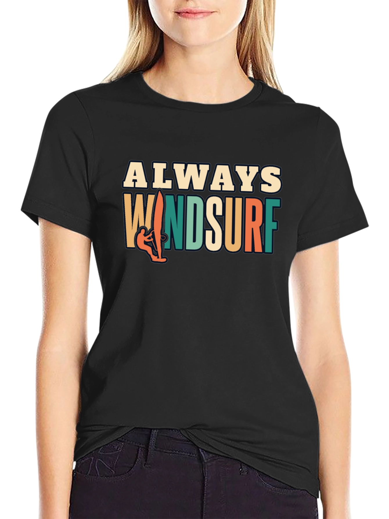 Black Always Windsurf T-Shirt view 2