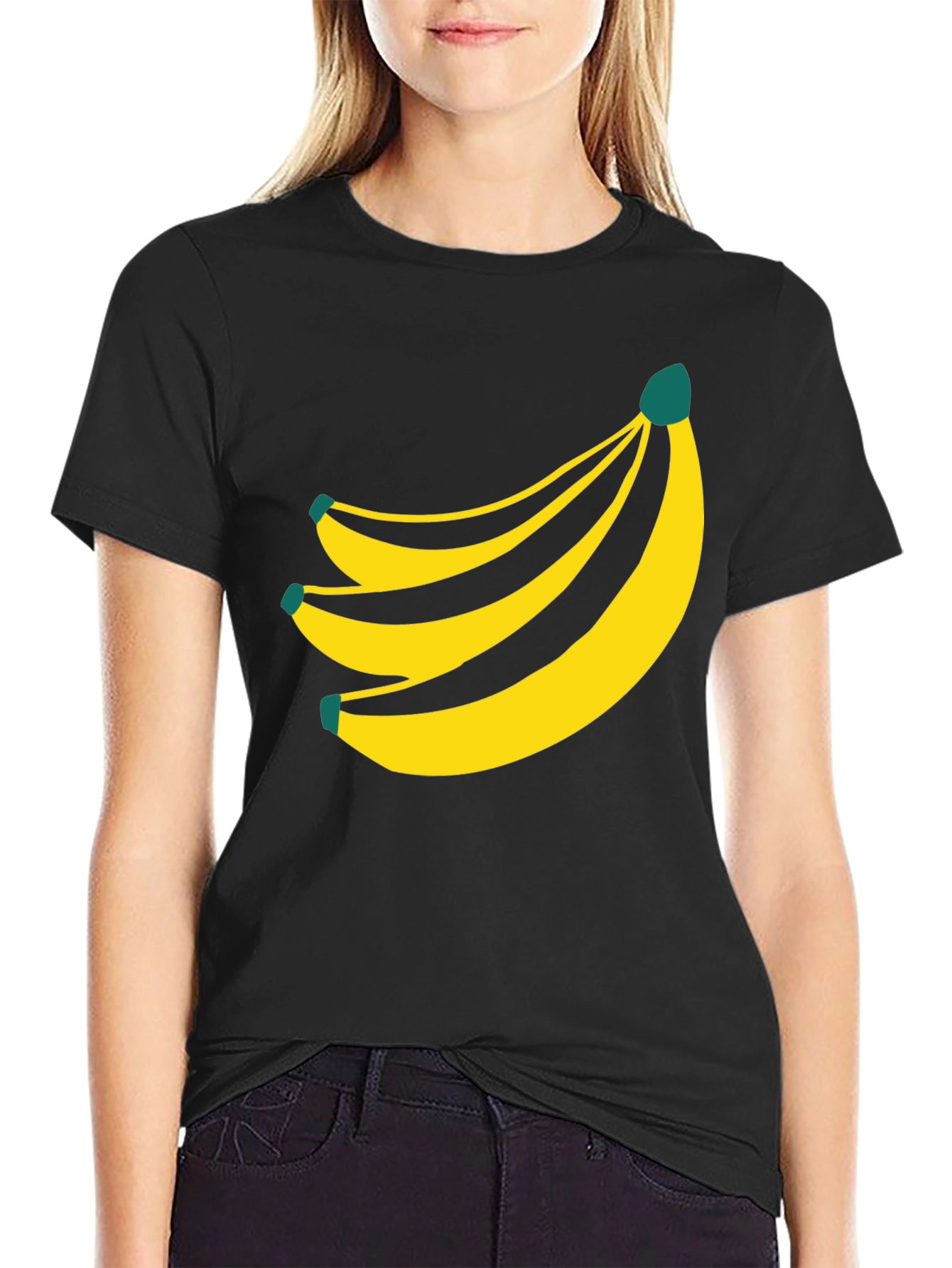Black Banana Graphic Tee - Unisex Black T-Shirt view 2
