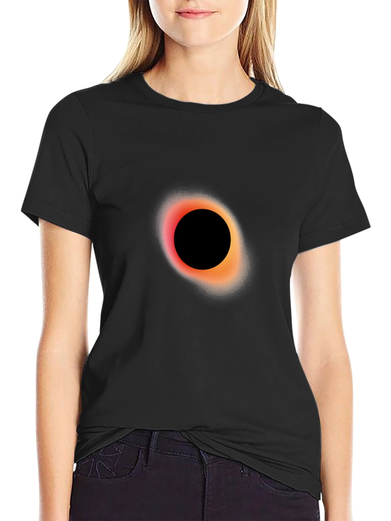 Black Black Hole Graphic Tee - Cosmic Style view 2