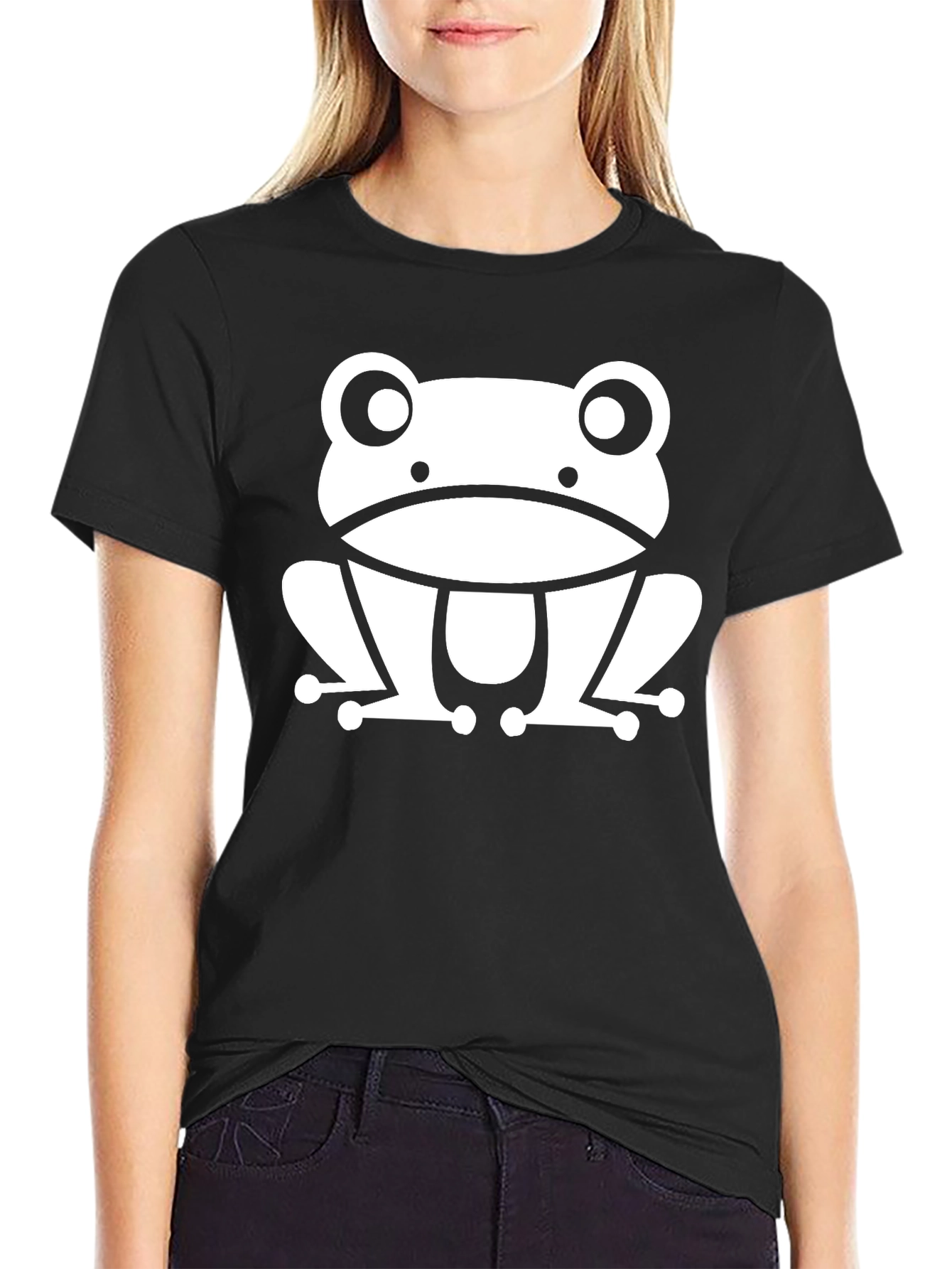 Black Frog Graphic Black T-Shirt view 2