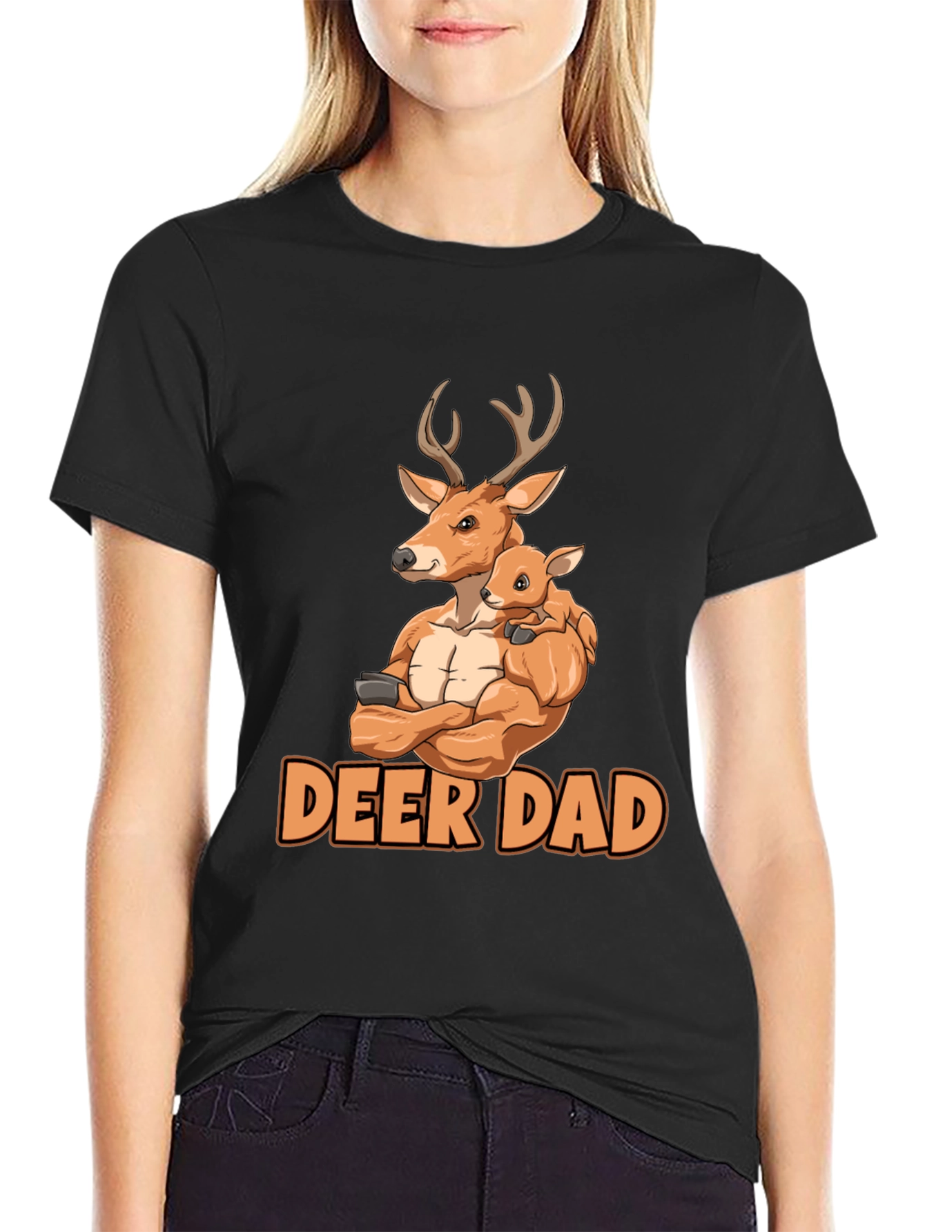 Black Deer Dad Graphic Tee - Father's Day Gift view 2