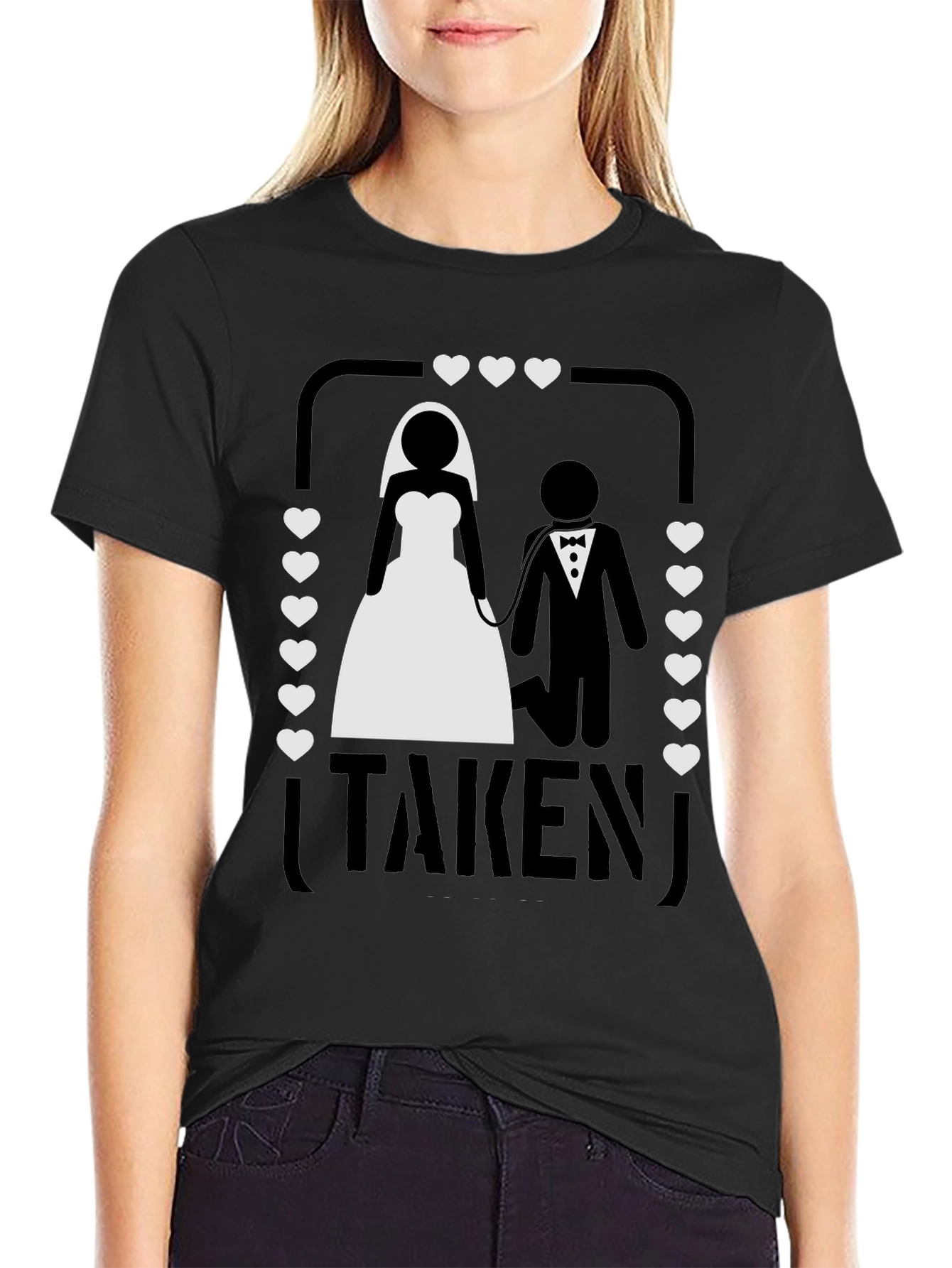 Black Taken Wedding T-Shirt view 2