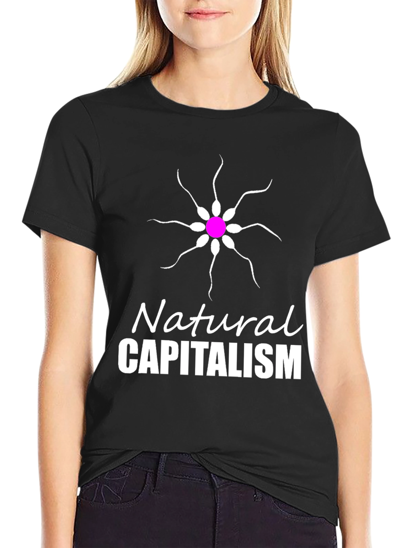 Black Natural Capitalism Graphic T-Shirt view 2
