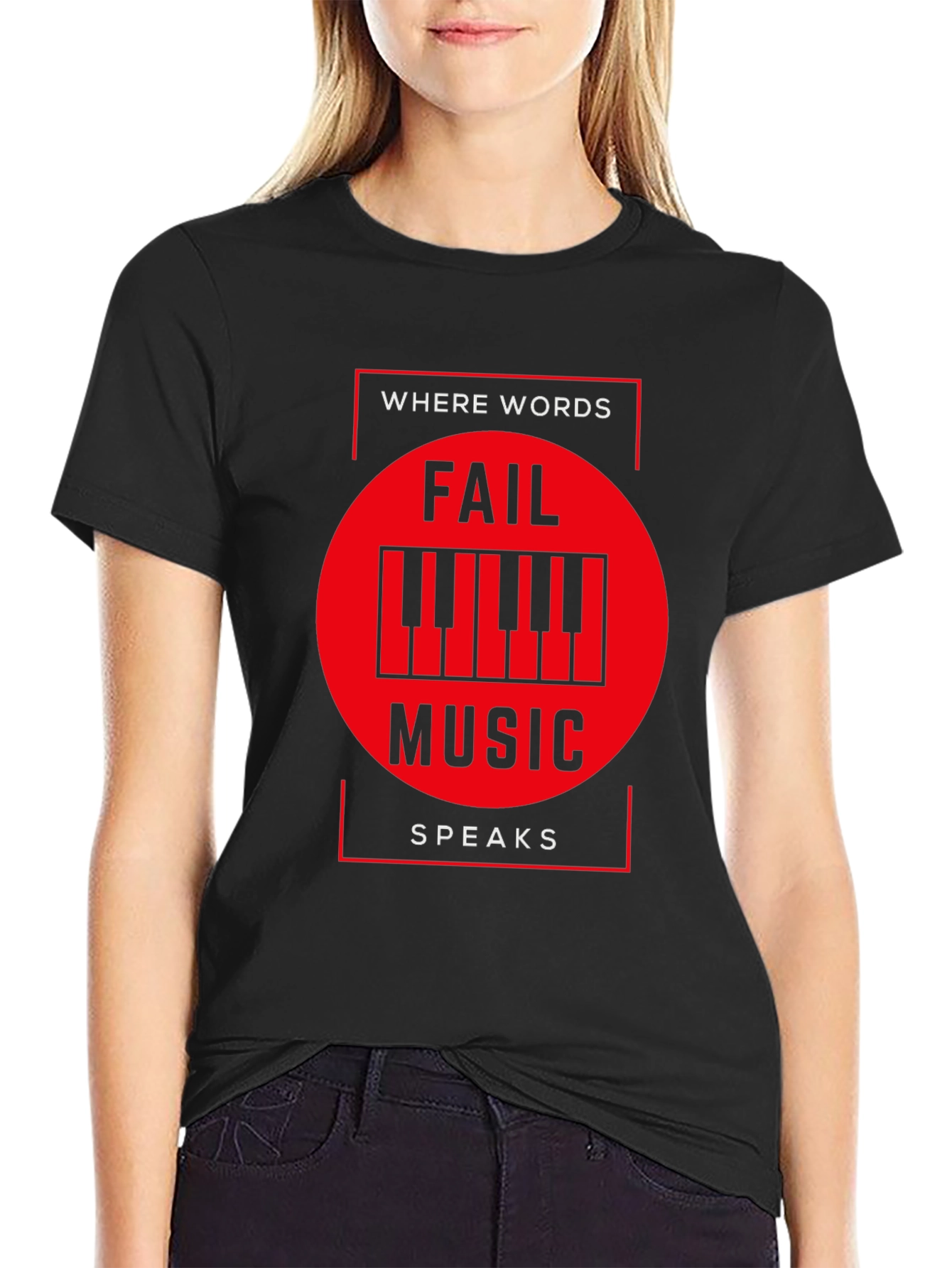 Black Music Speaks T-Shirt - Where Words Fail view 2