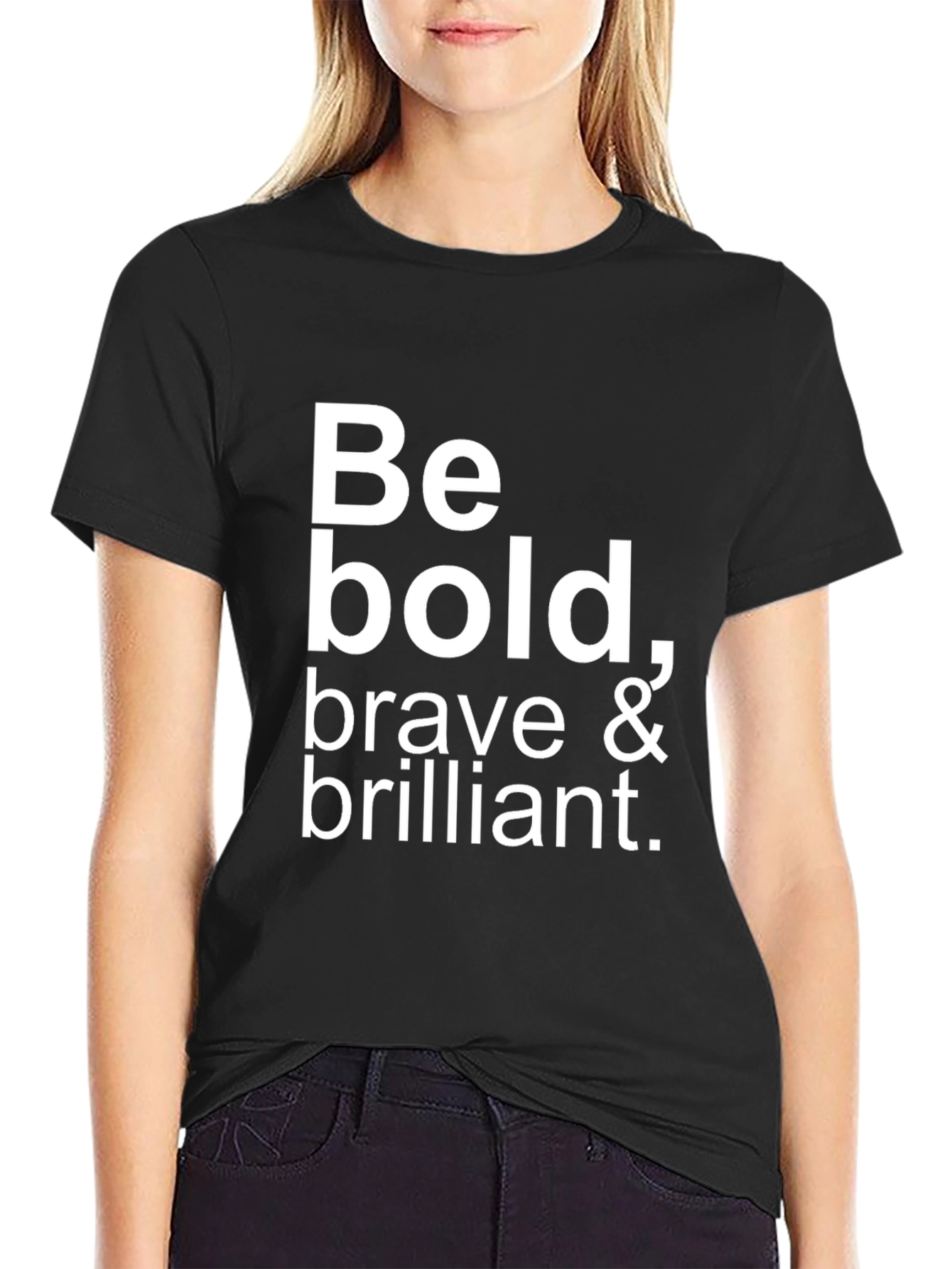 Be Bold Graphic Tee - Black Cotton Blend - 2
