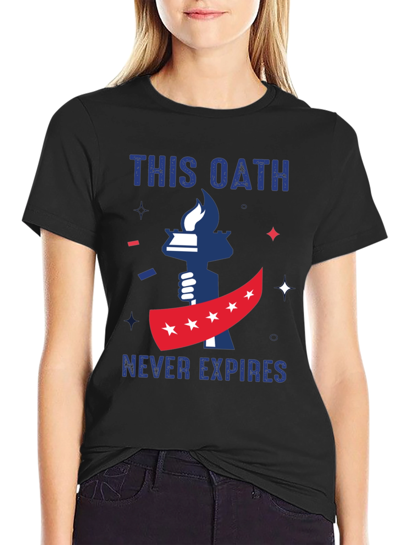 Black This Oath Never Expires Patriotic T-Shirt view 2
