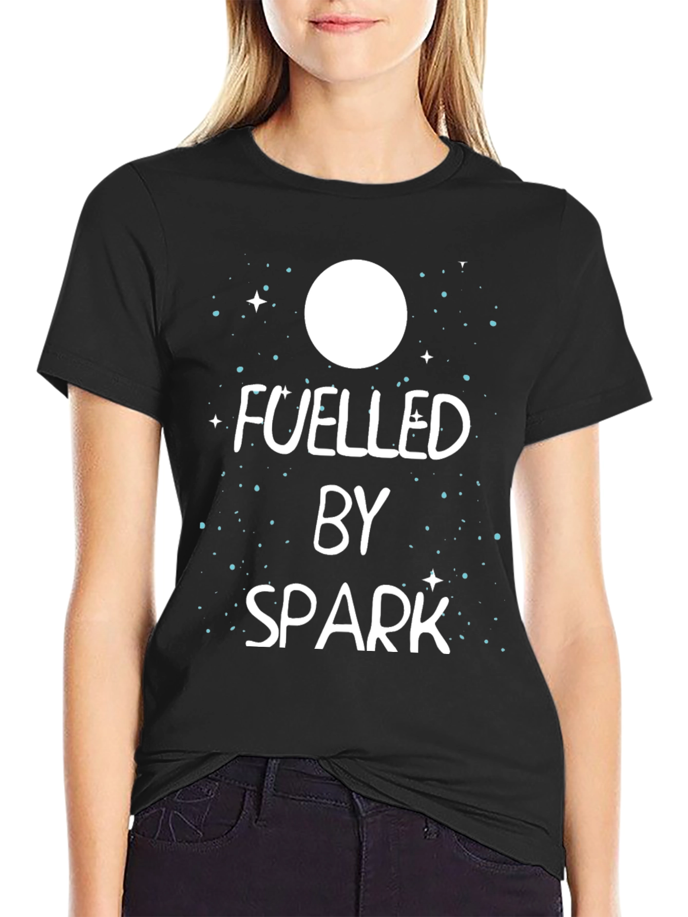 Black Fuelled by Spark Graphic T-Shirt - Men's Black Tee view 2