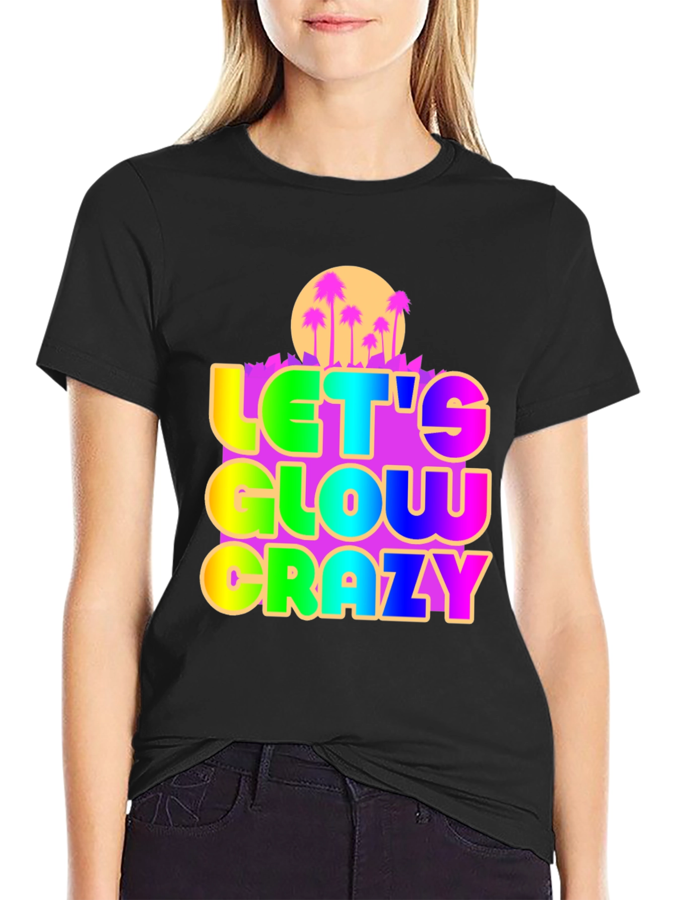Let's Glow Crazy Graphic Tee - 2