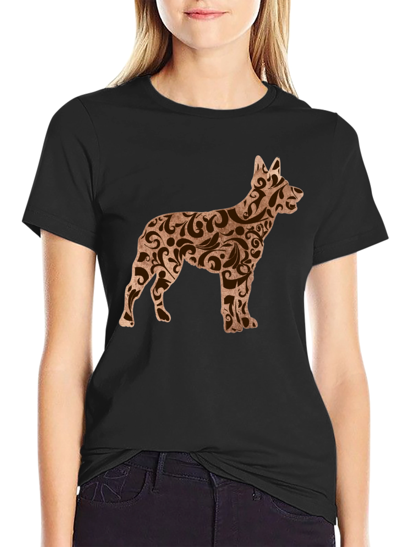 Black Dog Breed Art T-Shirt - Stylish Canine Design view 2