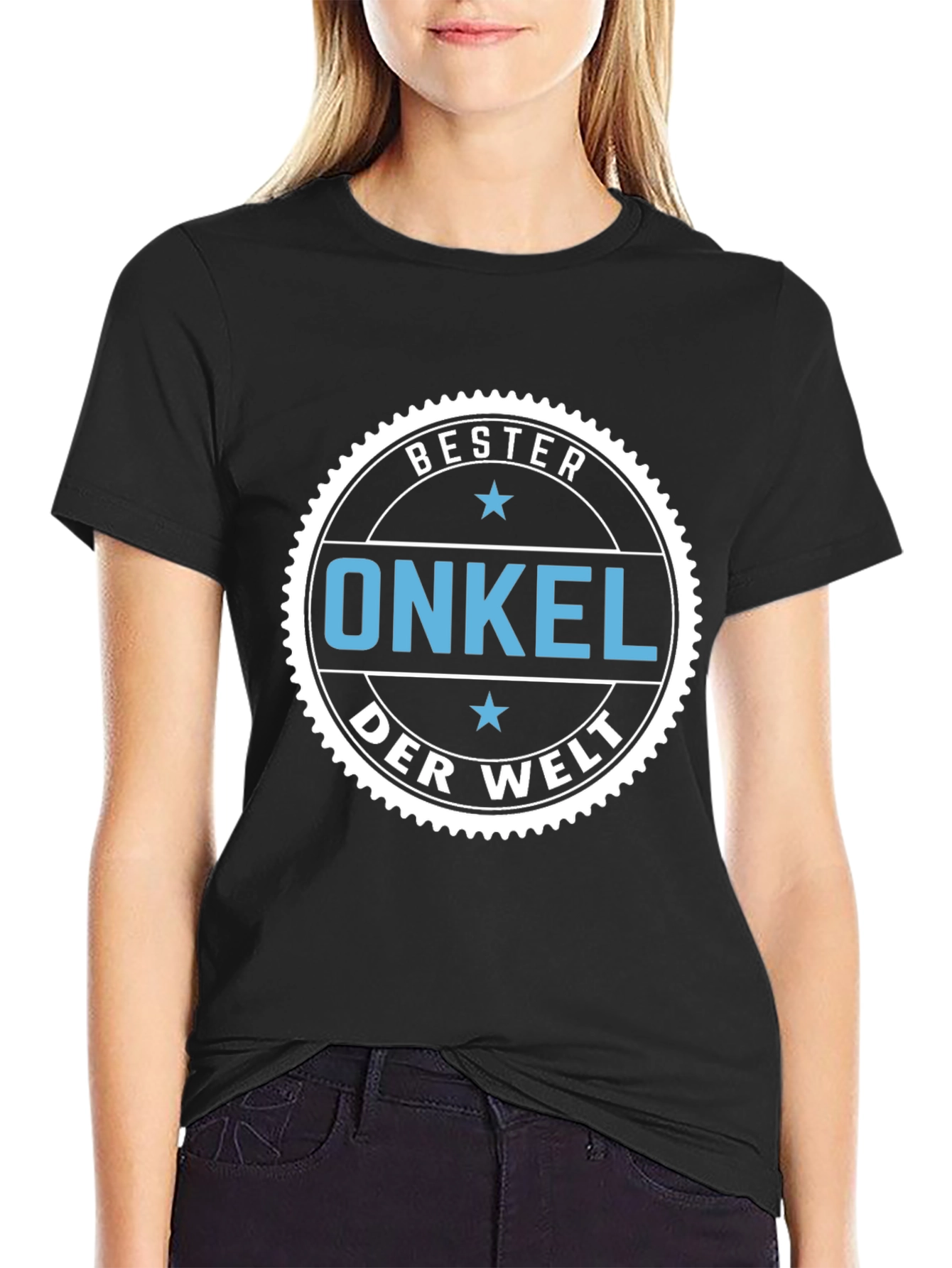 Black Bester Onkel Der Welt - Best Uncle T-Shirt view 2