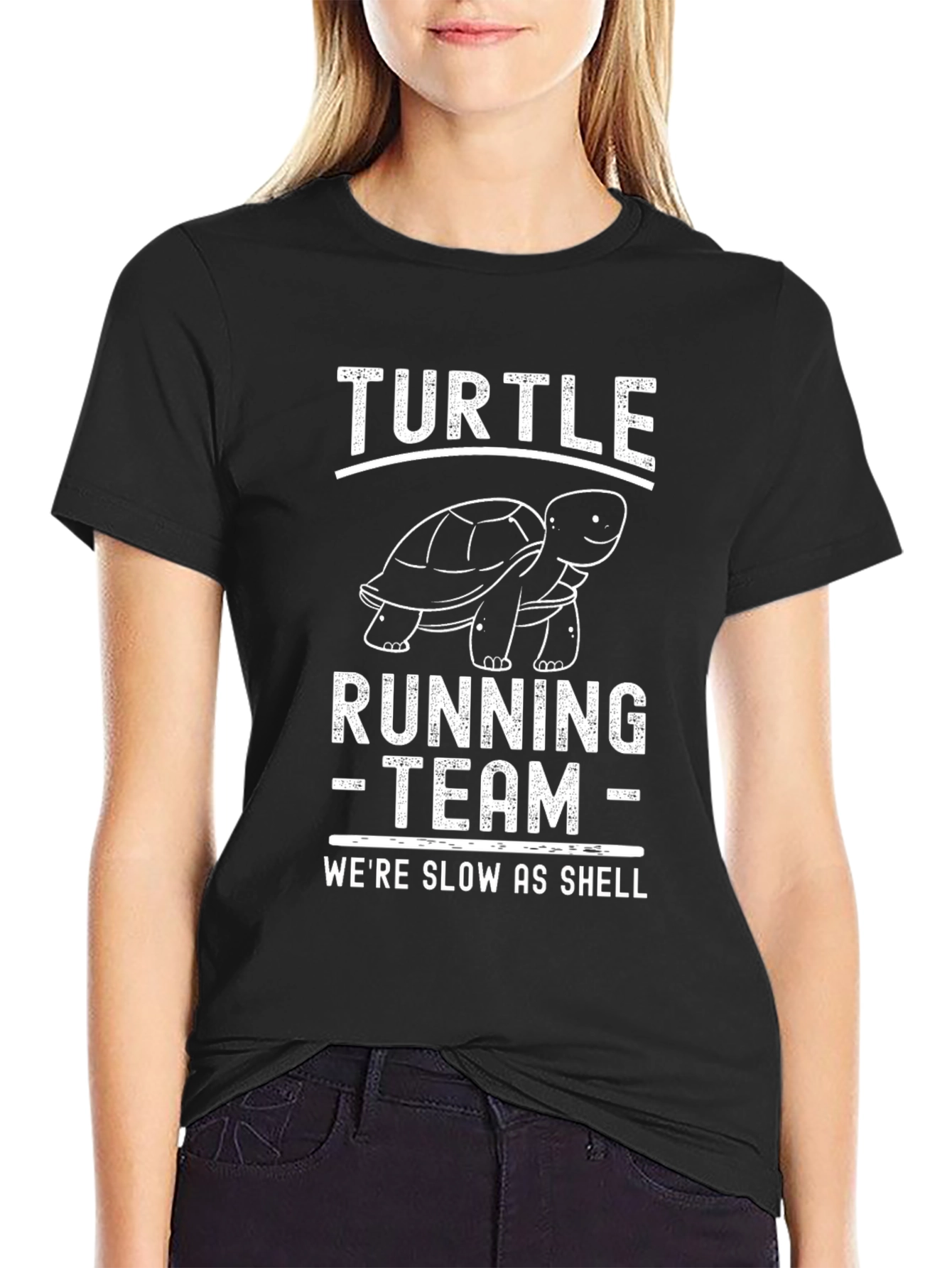 Black Turtle Running Team - Slow As Shell Graphic Tee view 2
