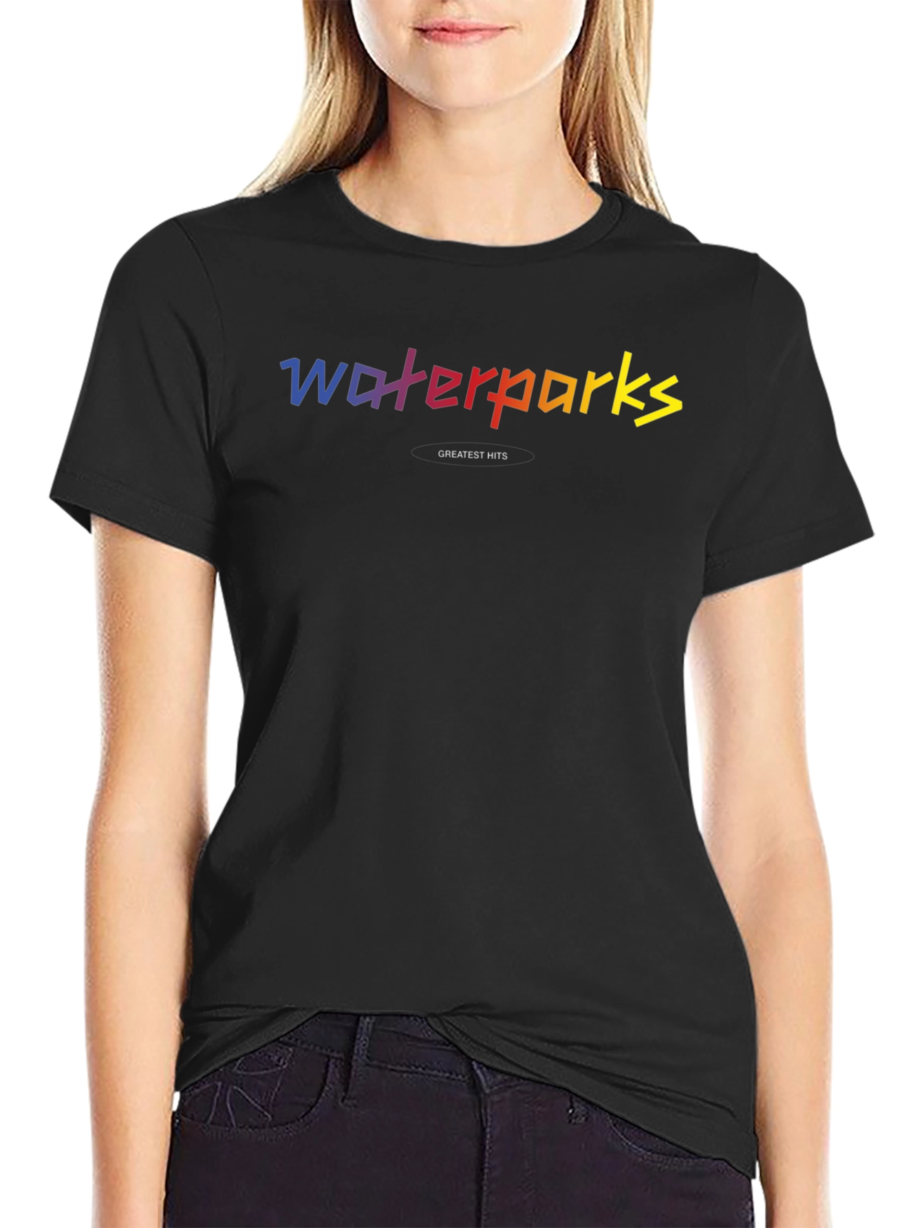 Black Waterparks Greatest Hits Black T-Shirt view 2