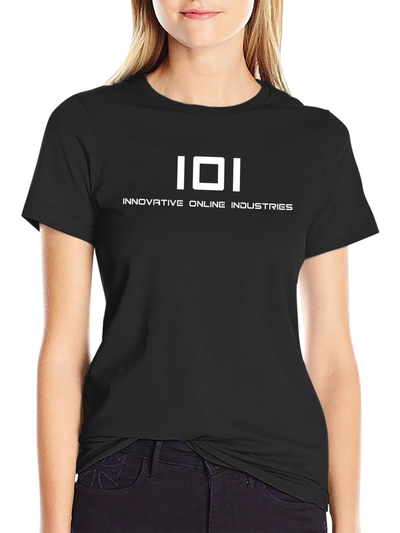 Black IOI Innovative Online Industries Black T-Shirt view 2