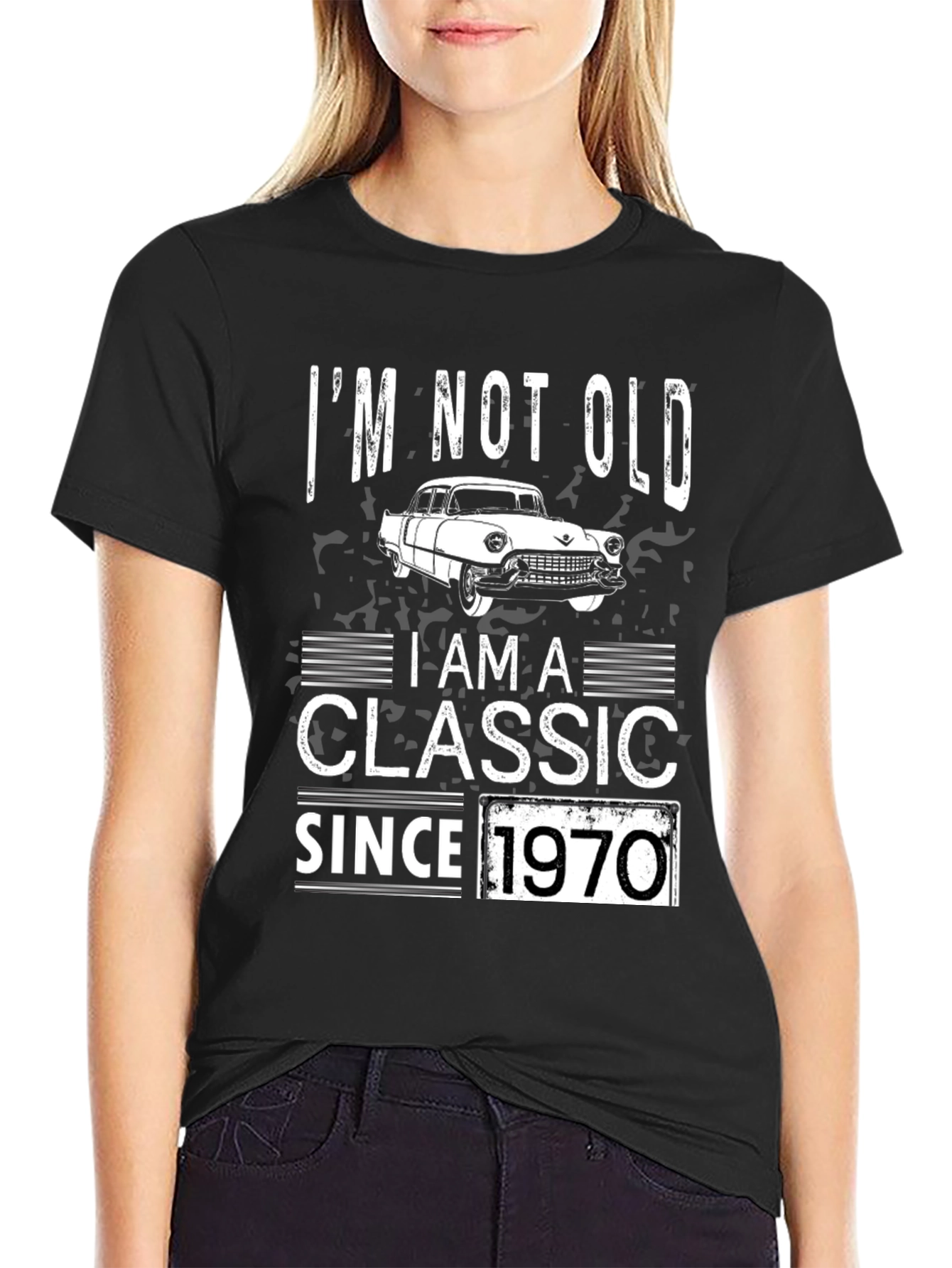 Black I'm Not Old, I'm A Classic Since 1970 Men's T-Shirt view 2