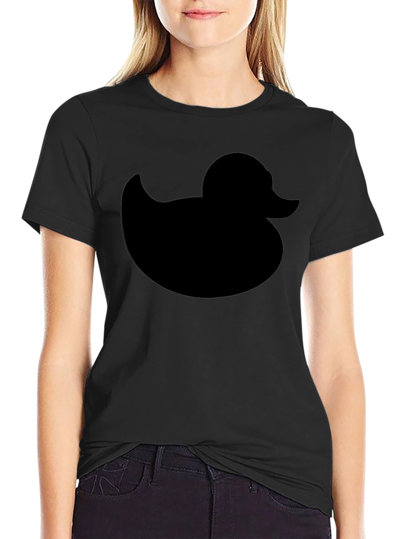 Black Black Rubber Duck Graphic T-Shirt view 2