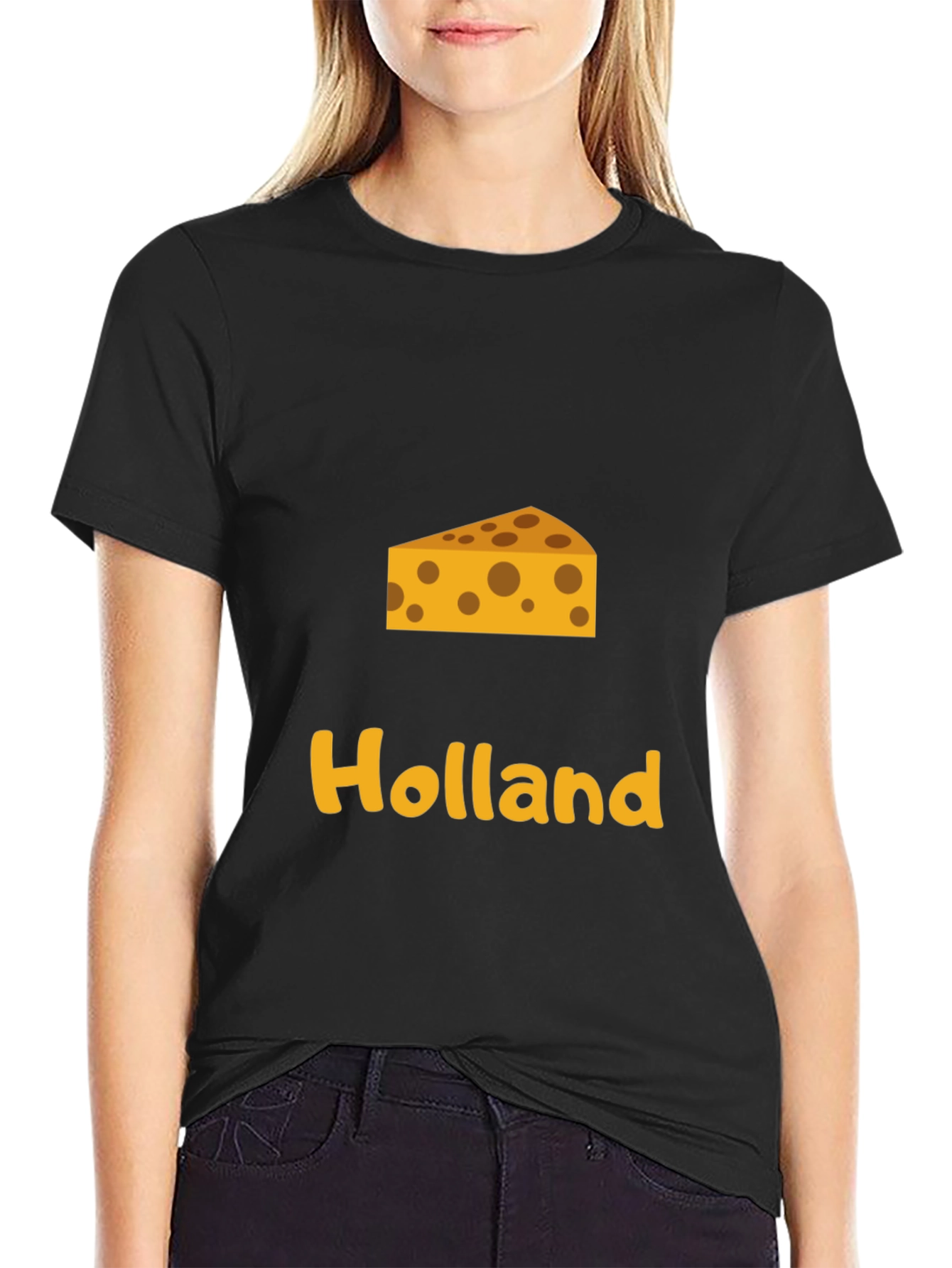 Holland Cheese Graphic T-Shirt - Black - 2