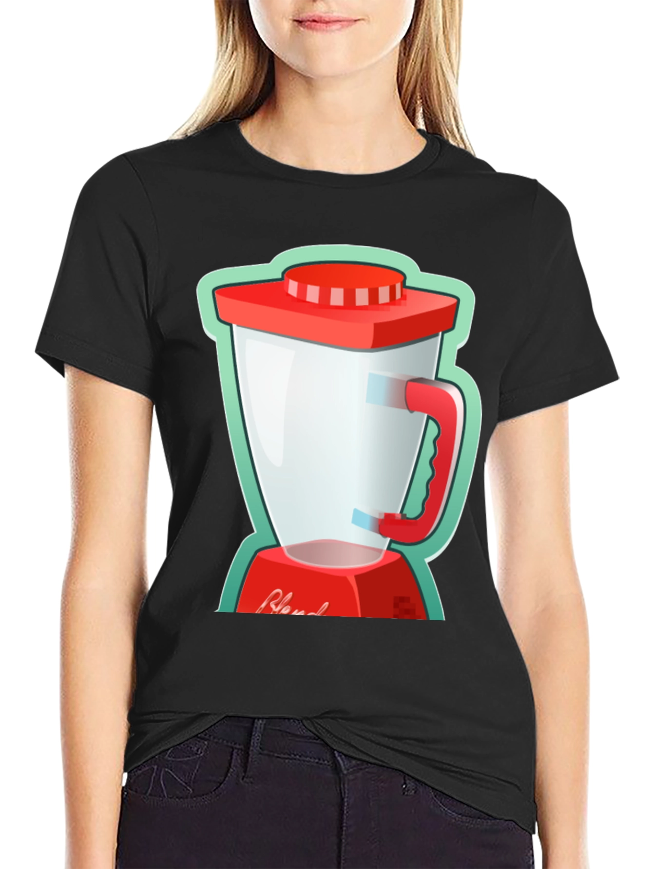 Black Blend Graphic Tee - Black Cotton T-Shirt view 2