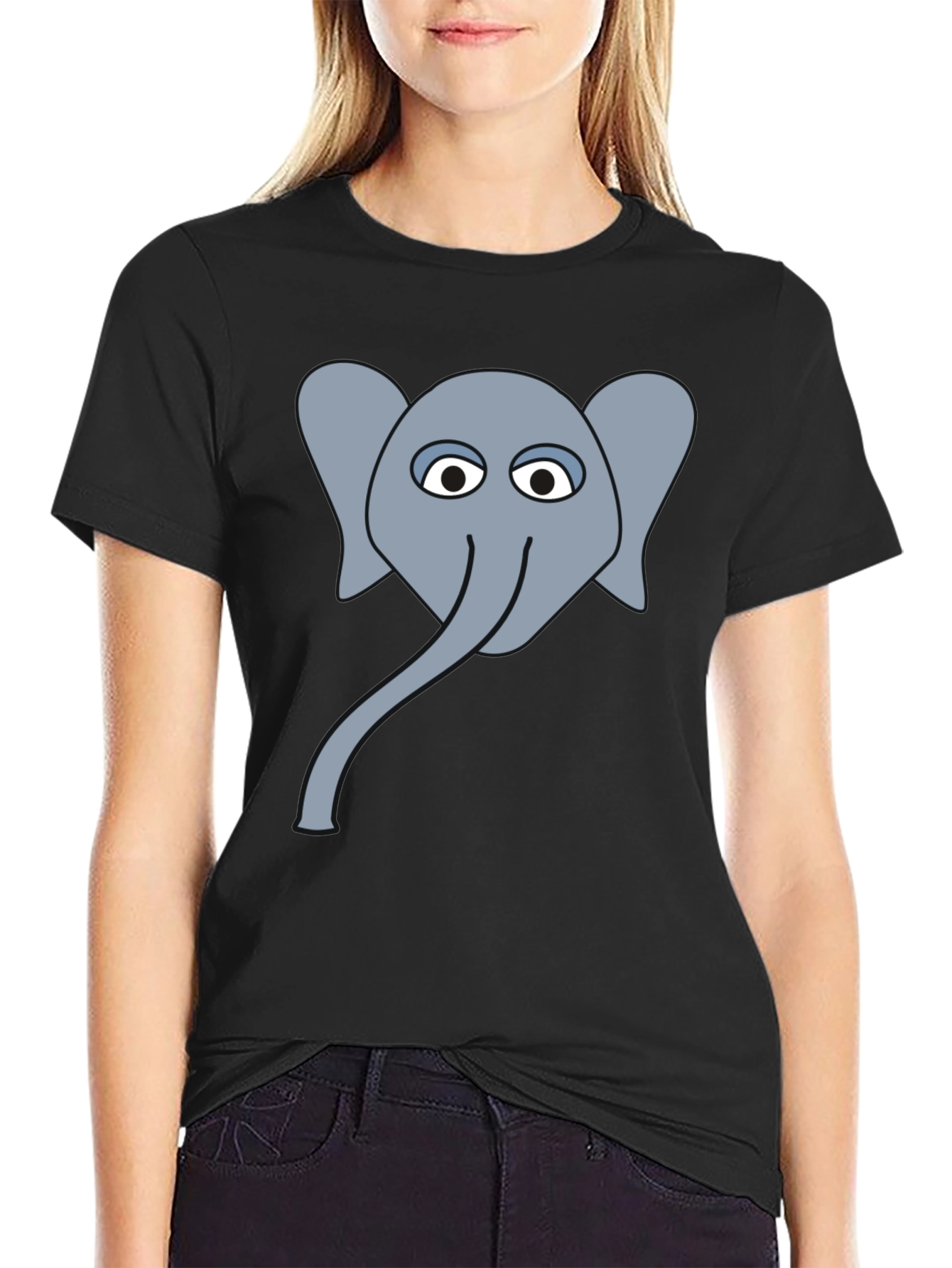 Black Elephant Graphic Tee - Men's Black T-Shirt view 2