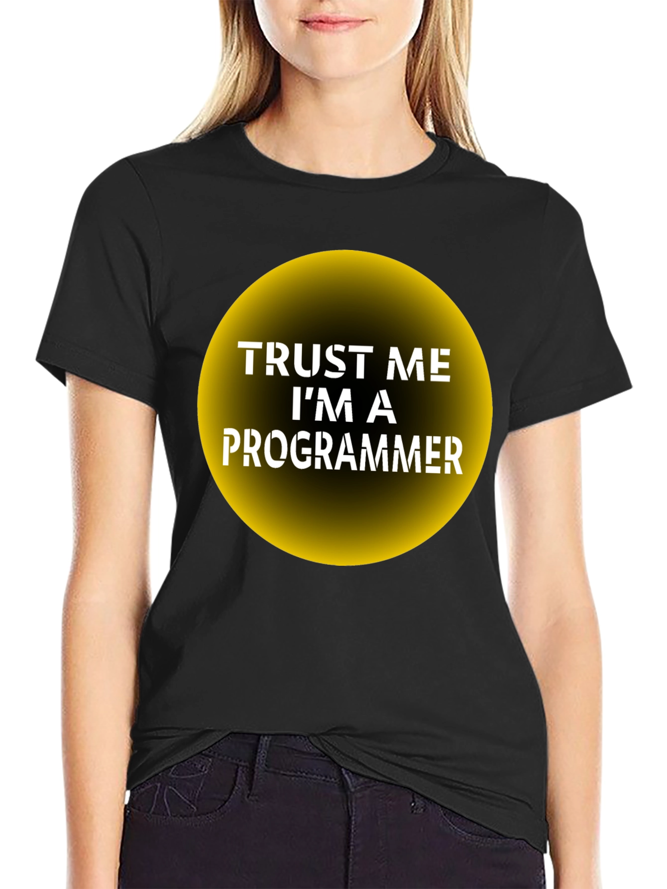Black Trust Me I'm a Programmer T-Shirt view 2
