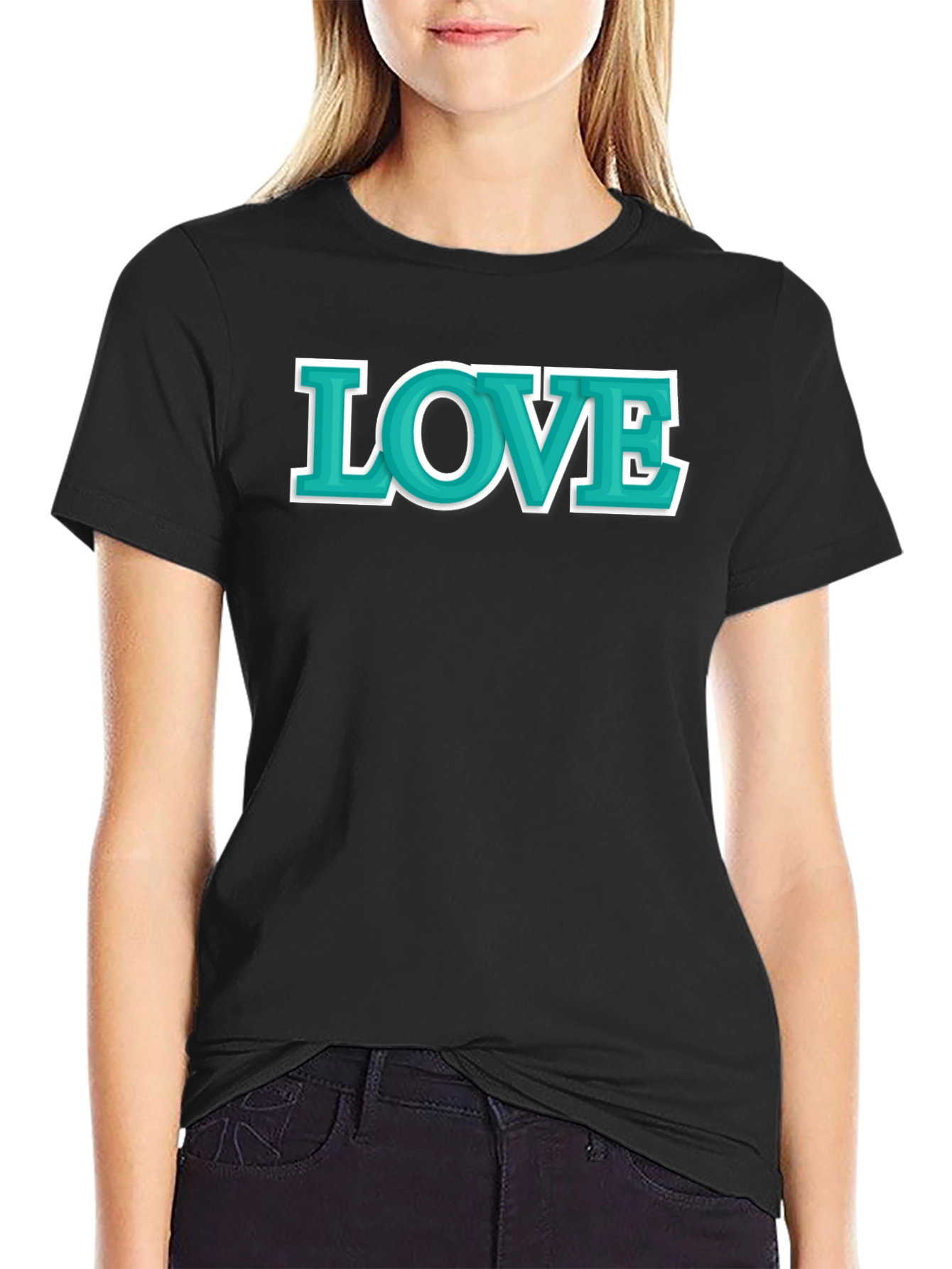 Black Love Graphic T-Shirt - Stylish Comfort view 2