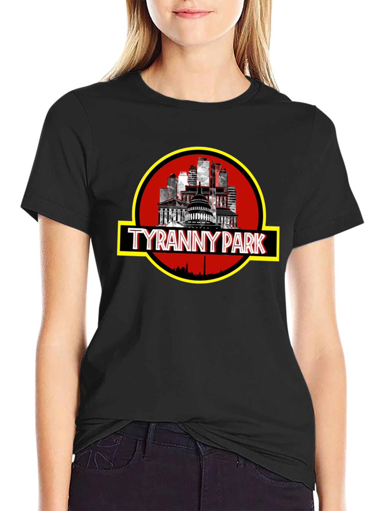 Black Tyranny Park Graphic T-Shirt - Political Statement Tee view 2