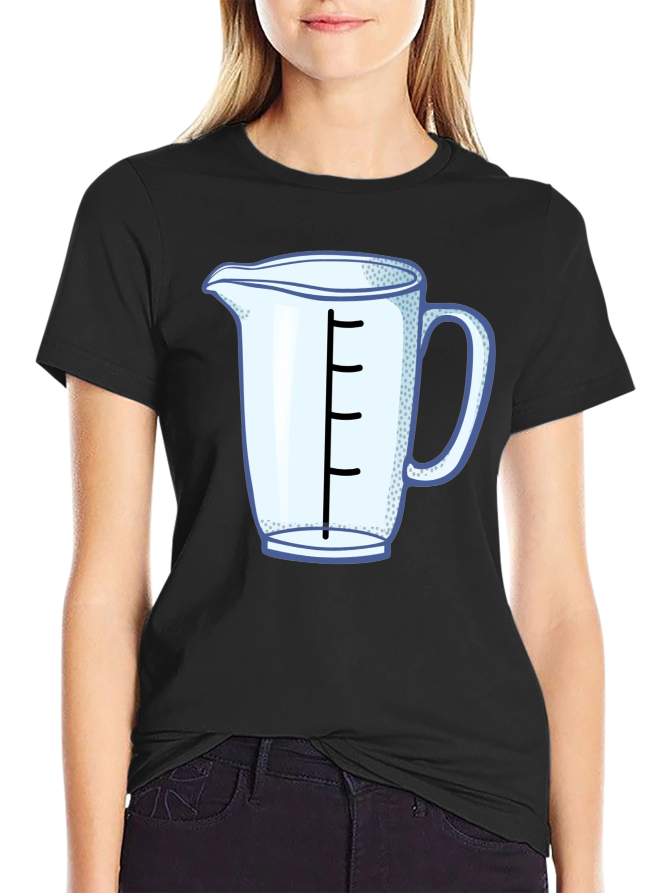 Black Measuring Cup Graphic T-Shirt view 2