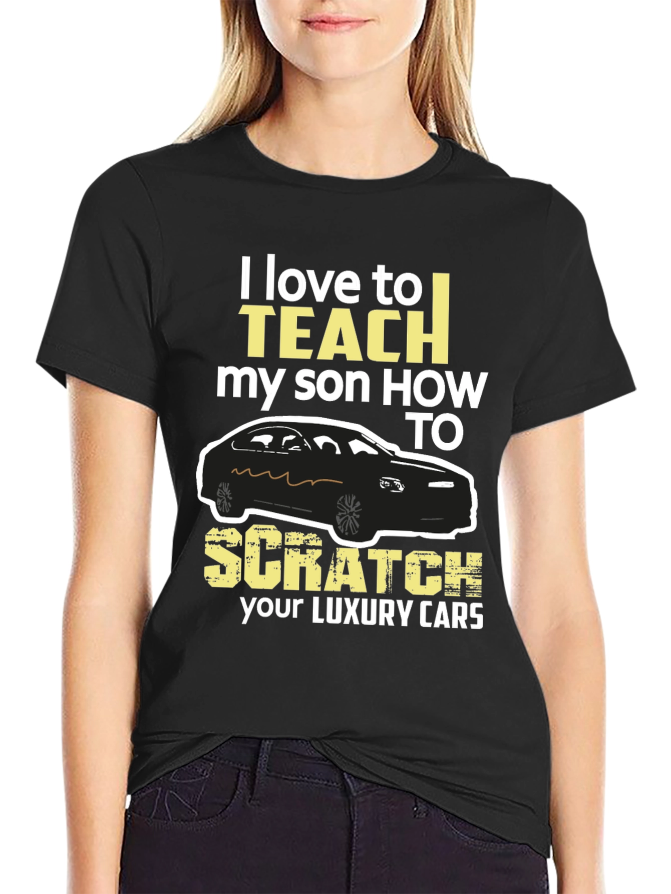 Black I Love To Teach My Son T-Shirt view 2