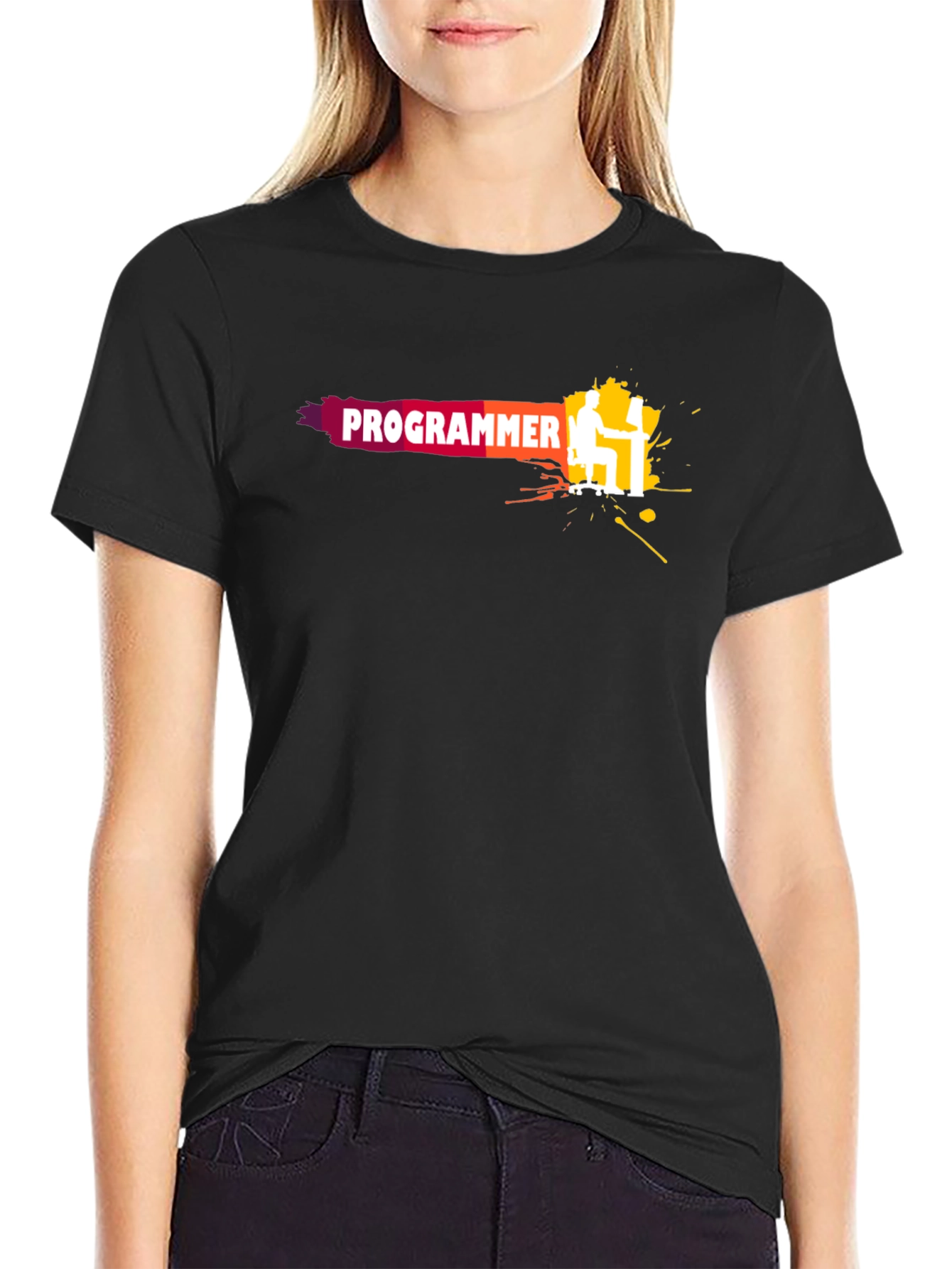 Black Programmer Graphic T-Shirt - Code Like a Pro! view 2
