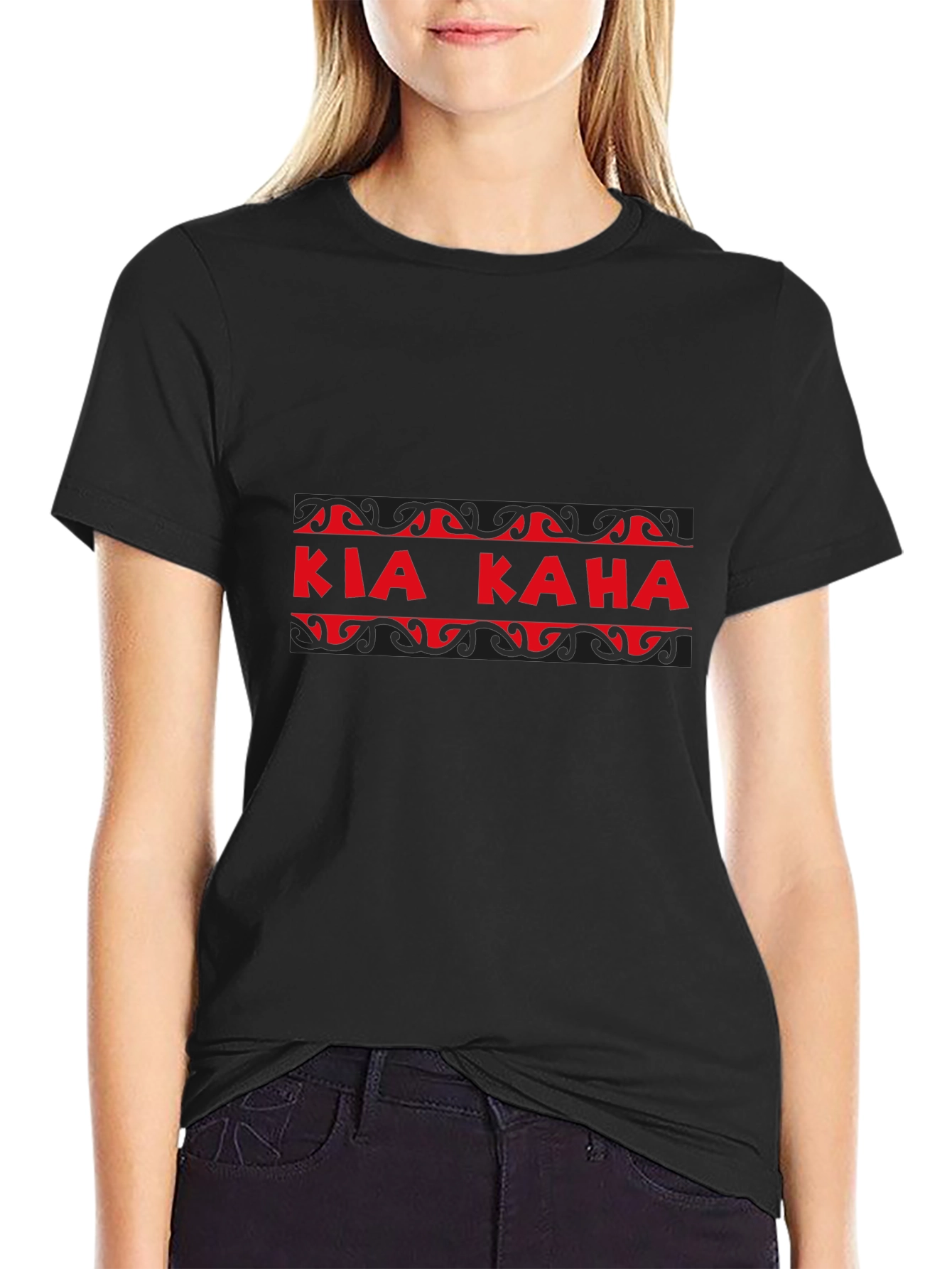 Black Kia Kaha Graphic Tee - Black view 2