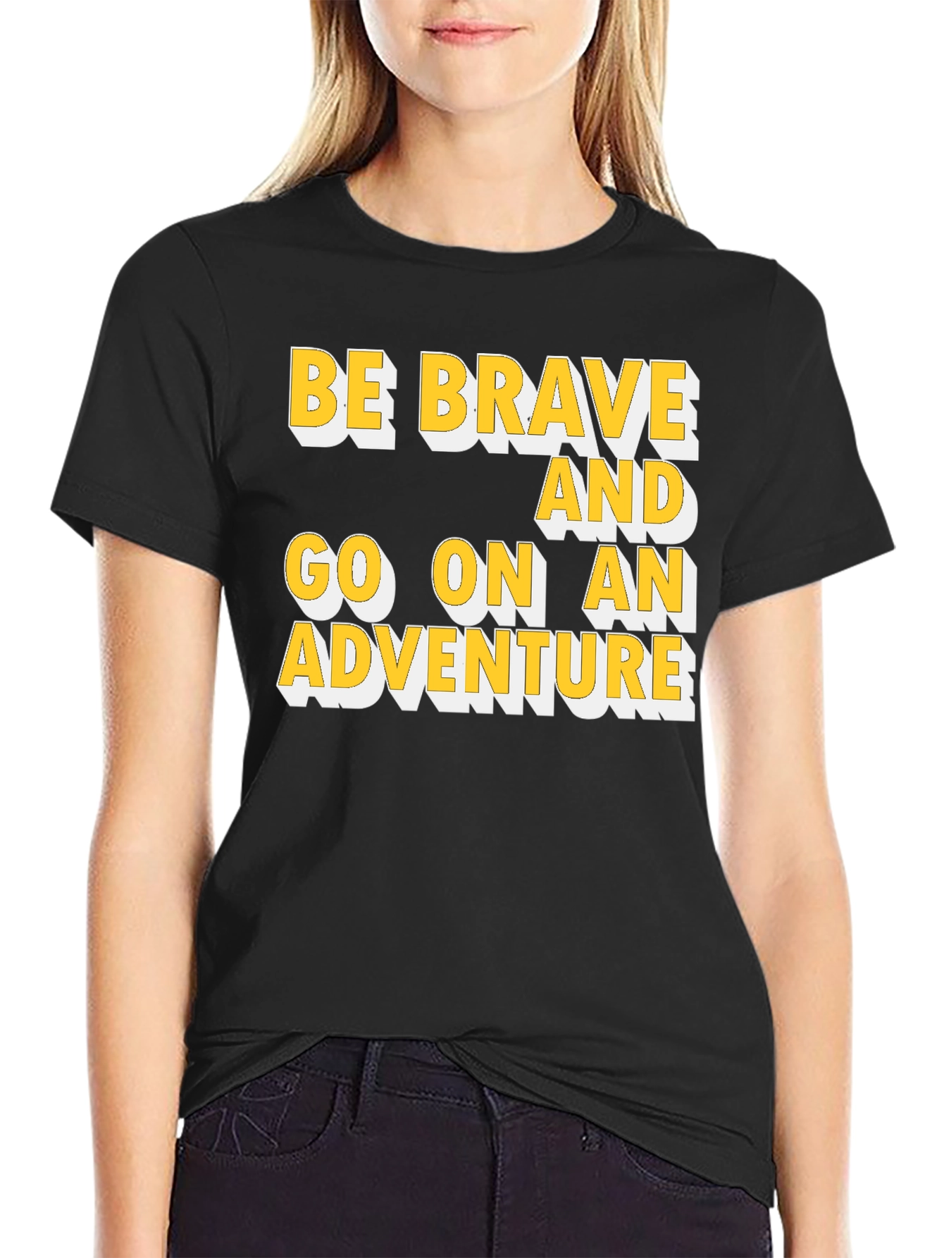 Black Be Brave Adventure Graphic Tee view 2