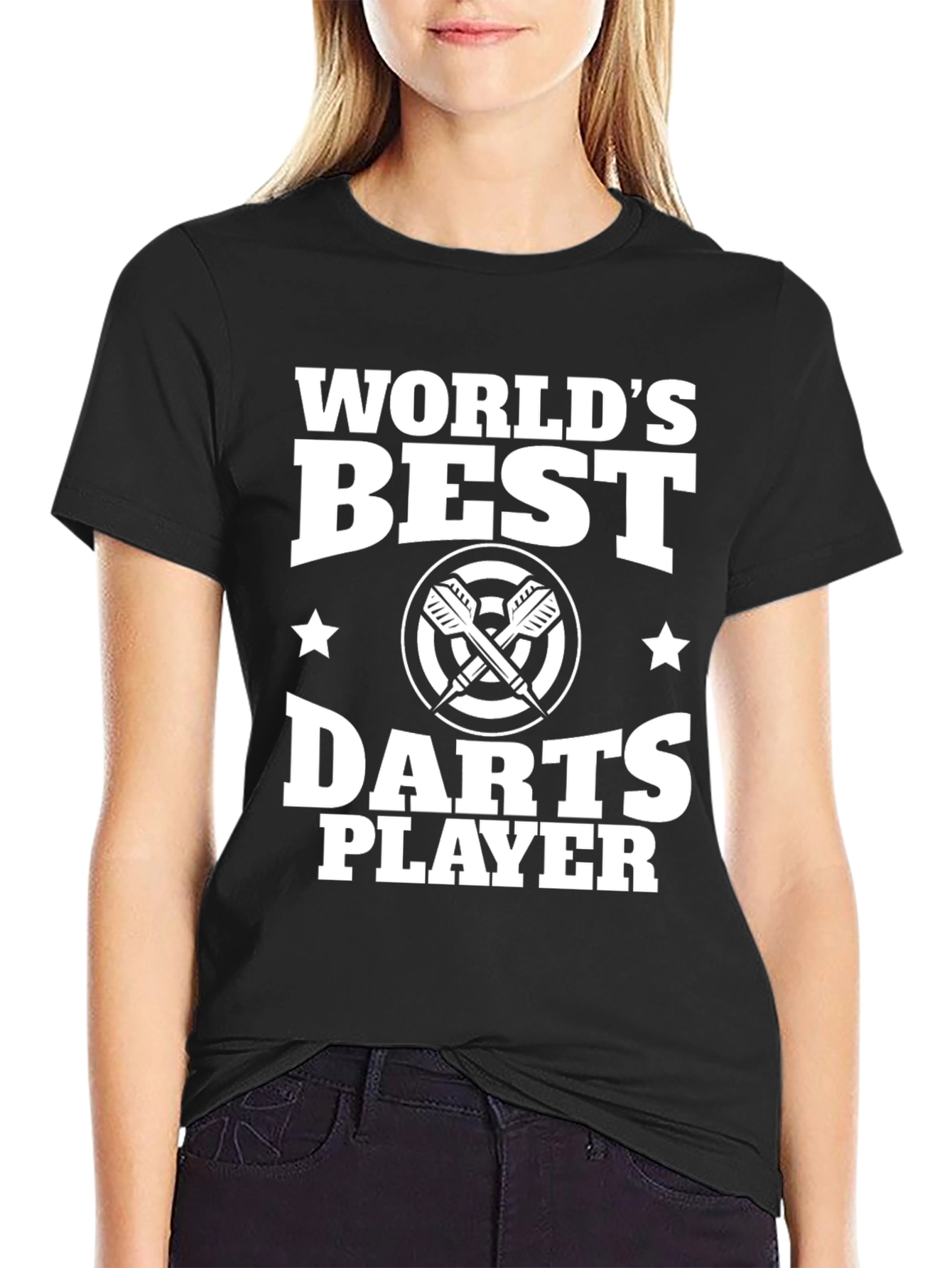 Black World's Best Darts Player Graphic T-Shirt view 2