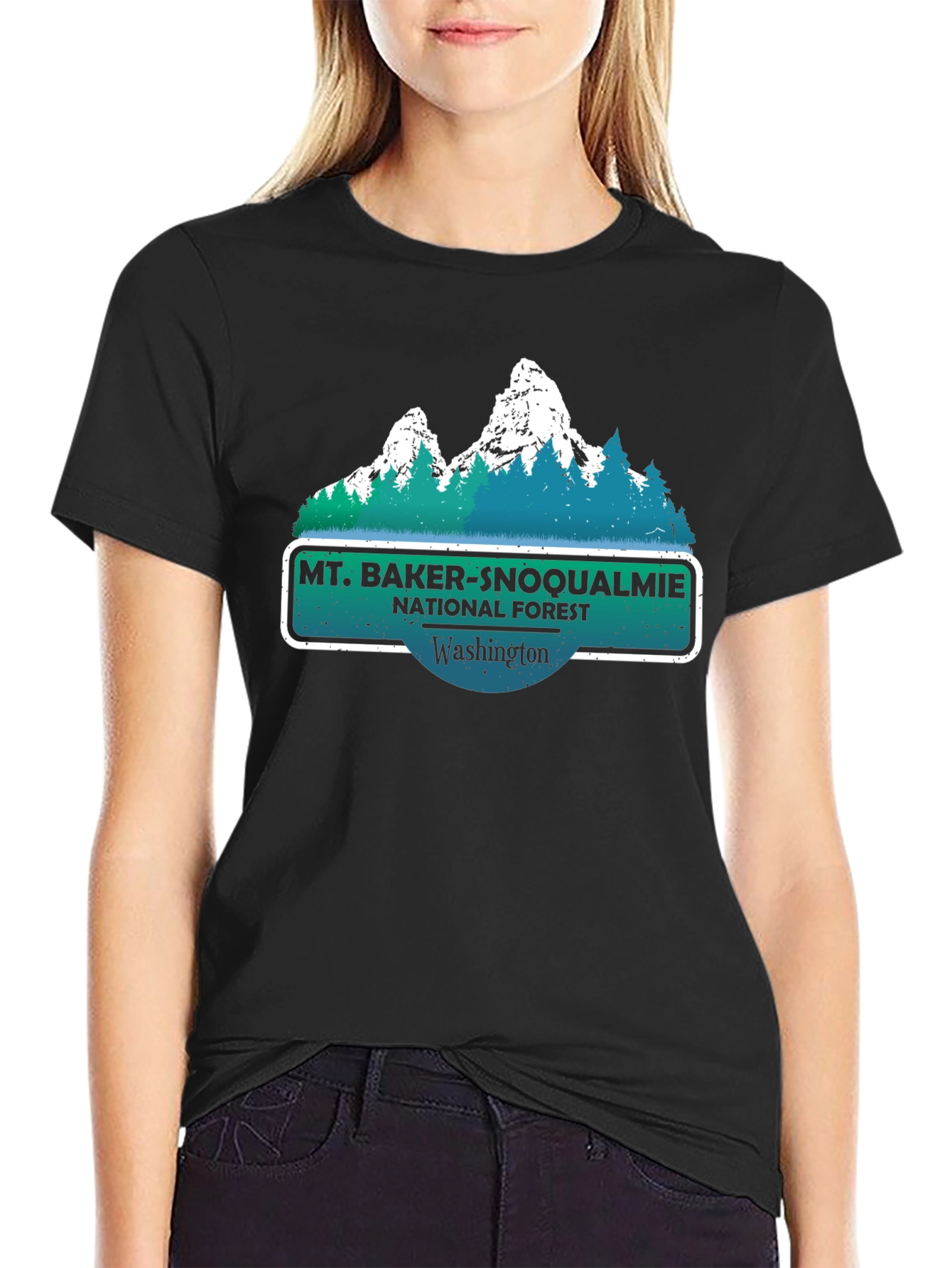 Black Mt. Baker-Snoqualmie National Forest T-Shirt view 2