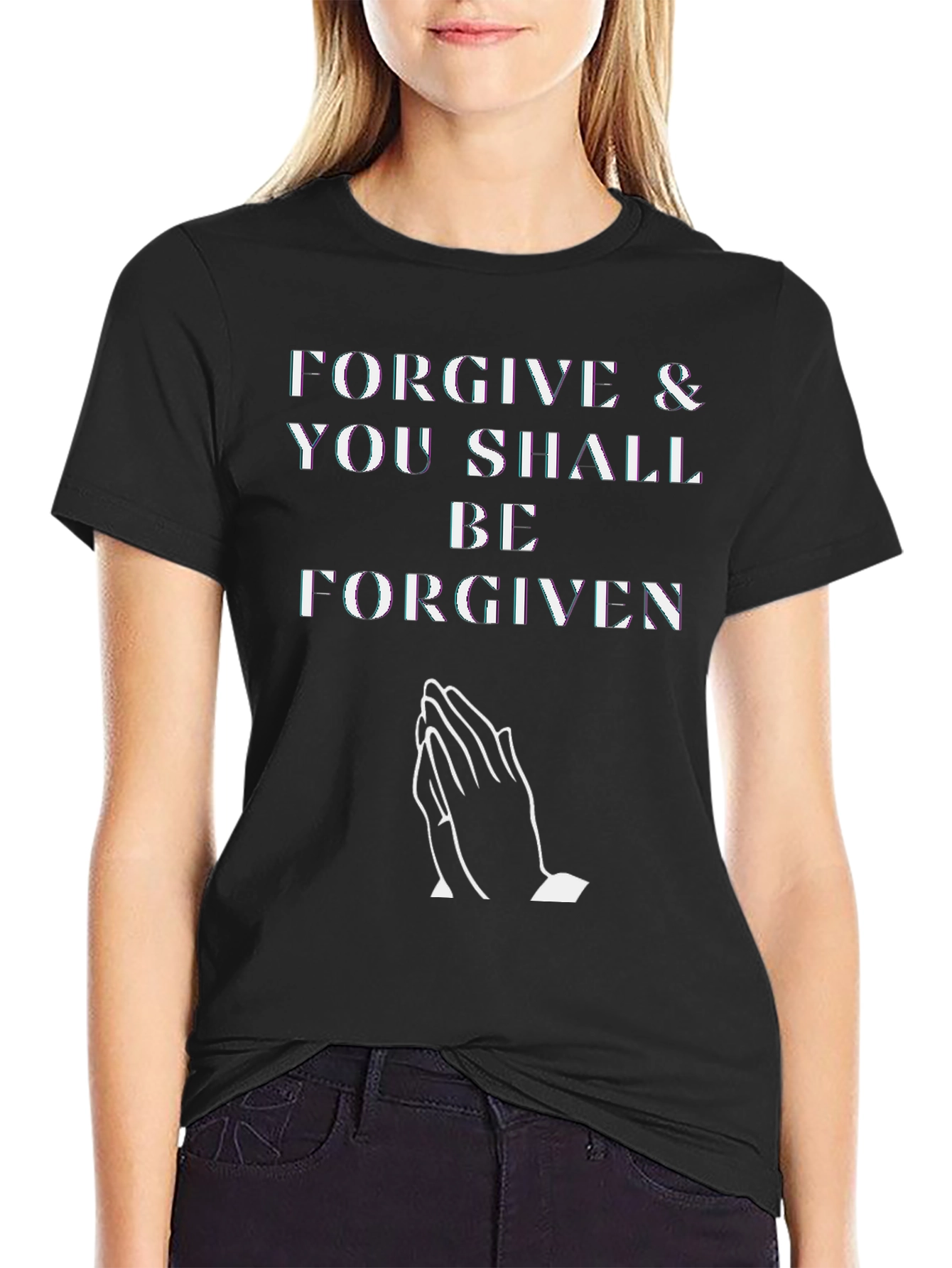 Black Forgive & Be Forgiven Graphic Tee - Black view 2