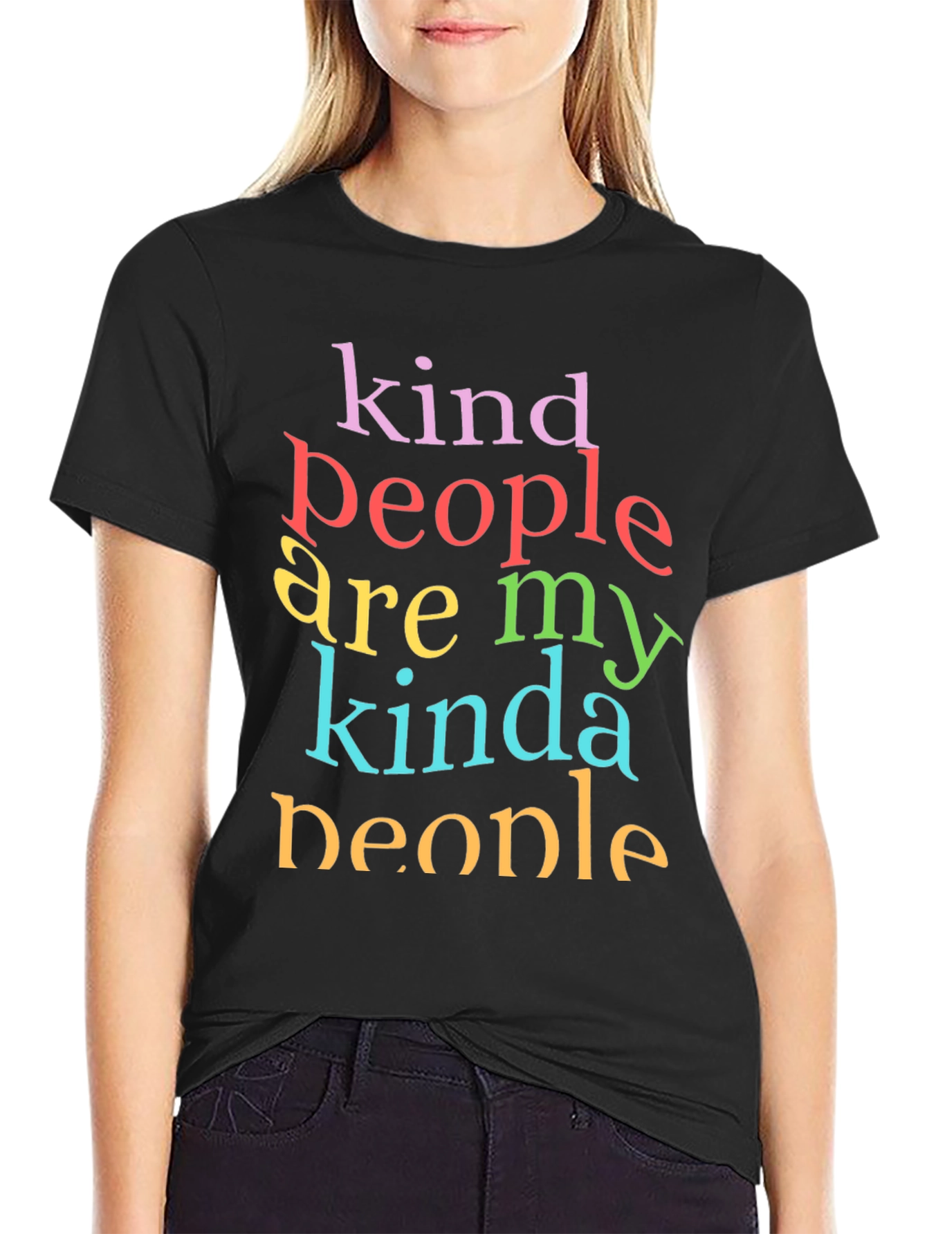 Black Kind People Are My Kinda People T-Shirt view 2