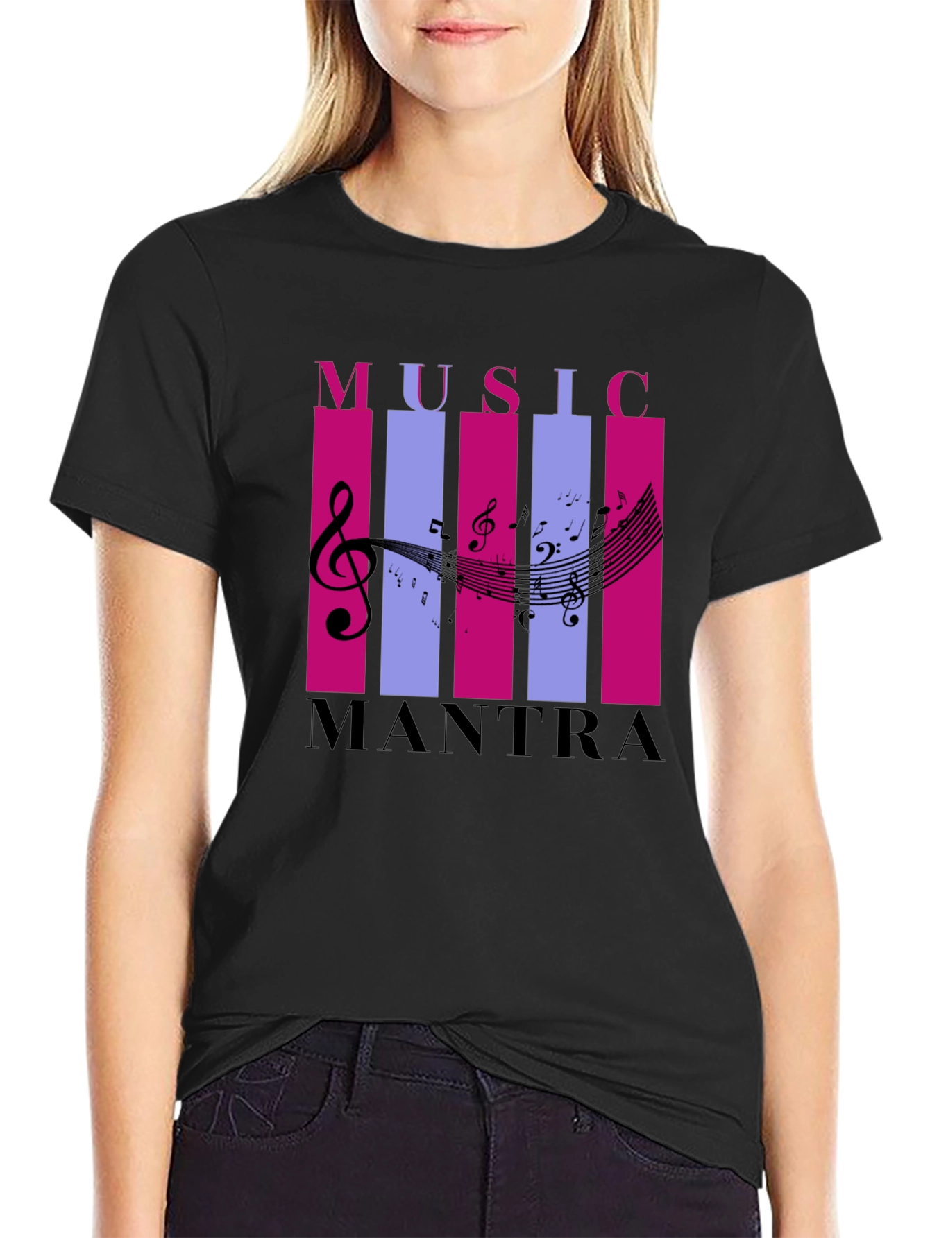 Black Music Mantra Graphic T-Shirt view 2