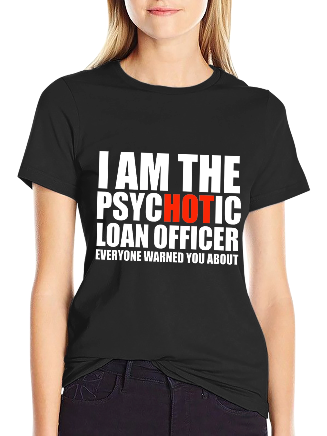 Black Psychotic Loan Officer Graphic T-Shirt view 2