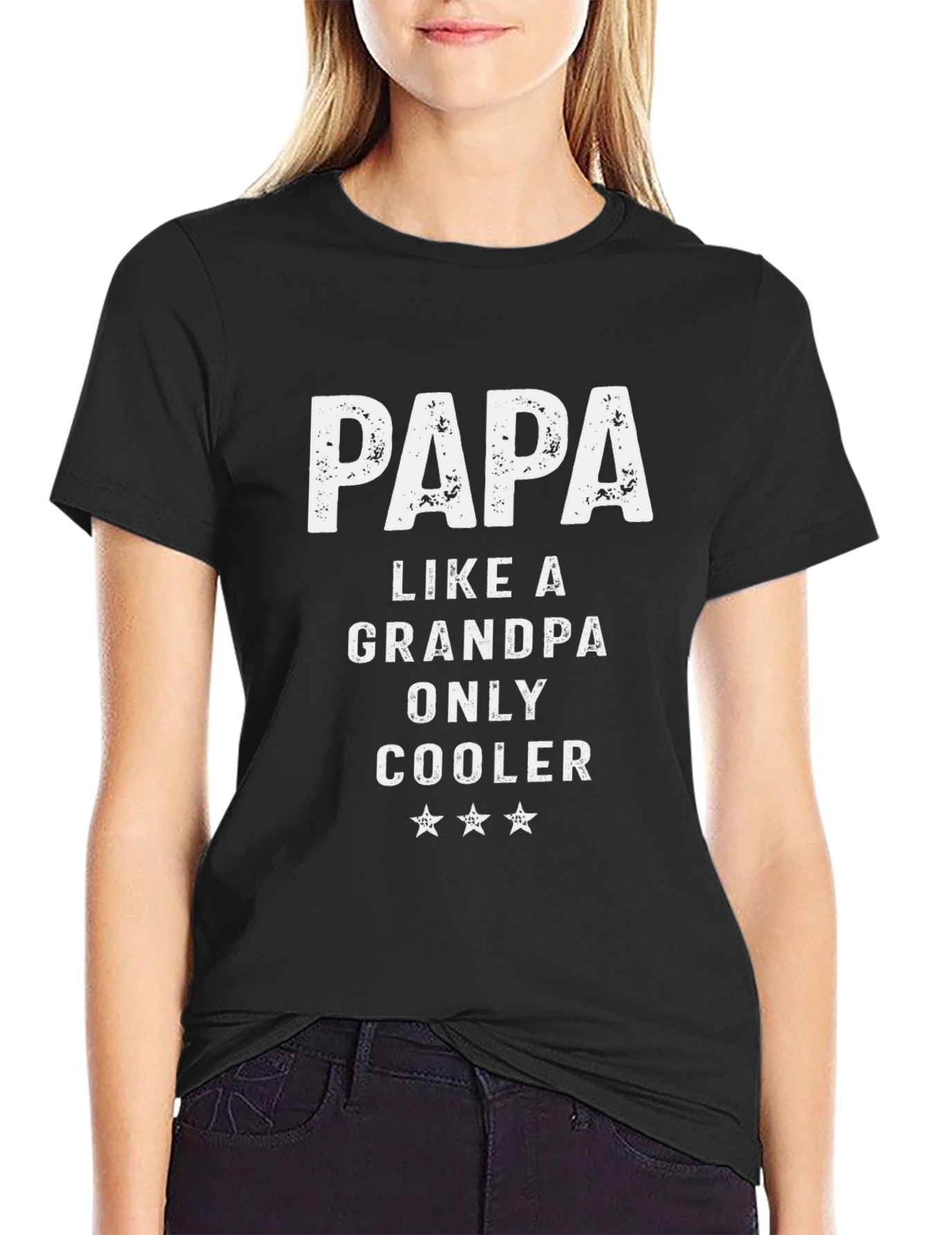 Papa Like a Grandpa Only Cooler Graphic Tee - 2