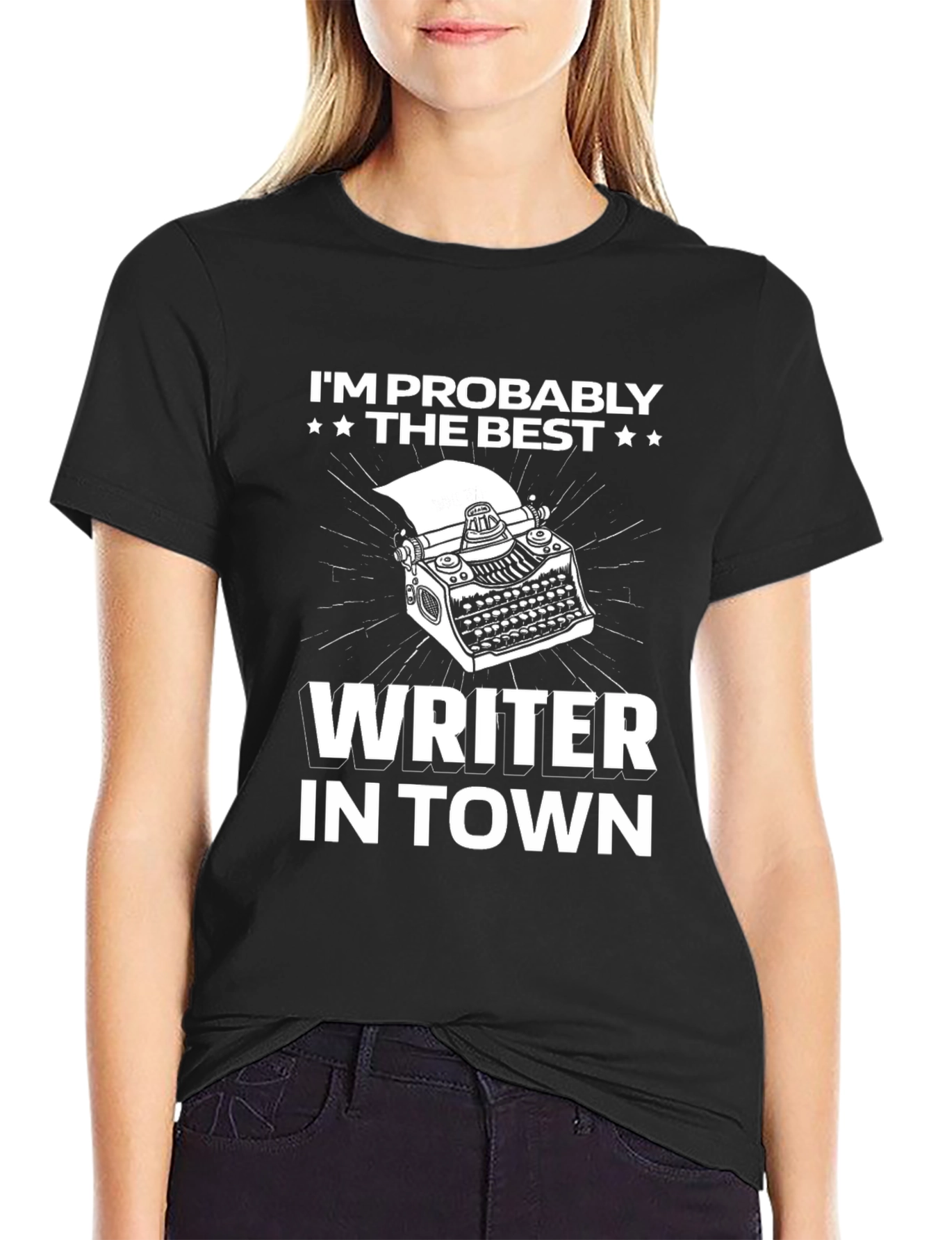 Black Writer In Town Graphic Tee view 2