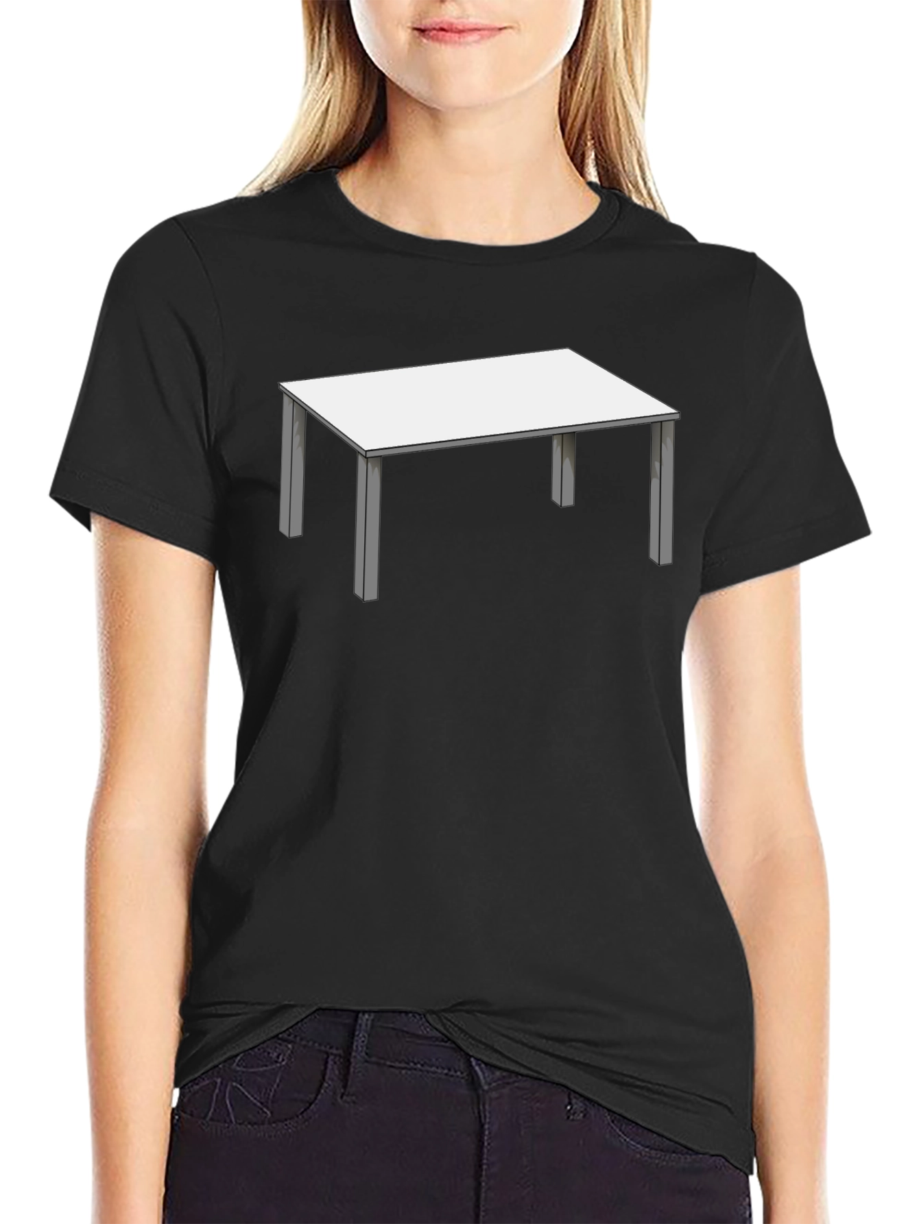 Black Novelty Table Graphic T-Shirt - Black view 2