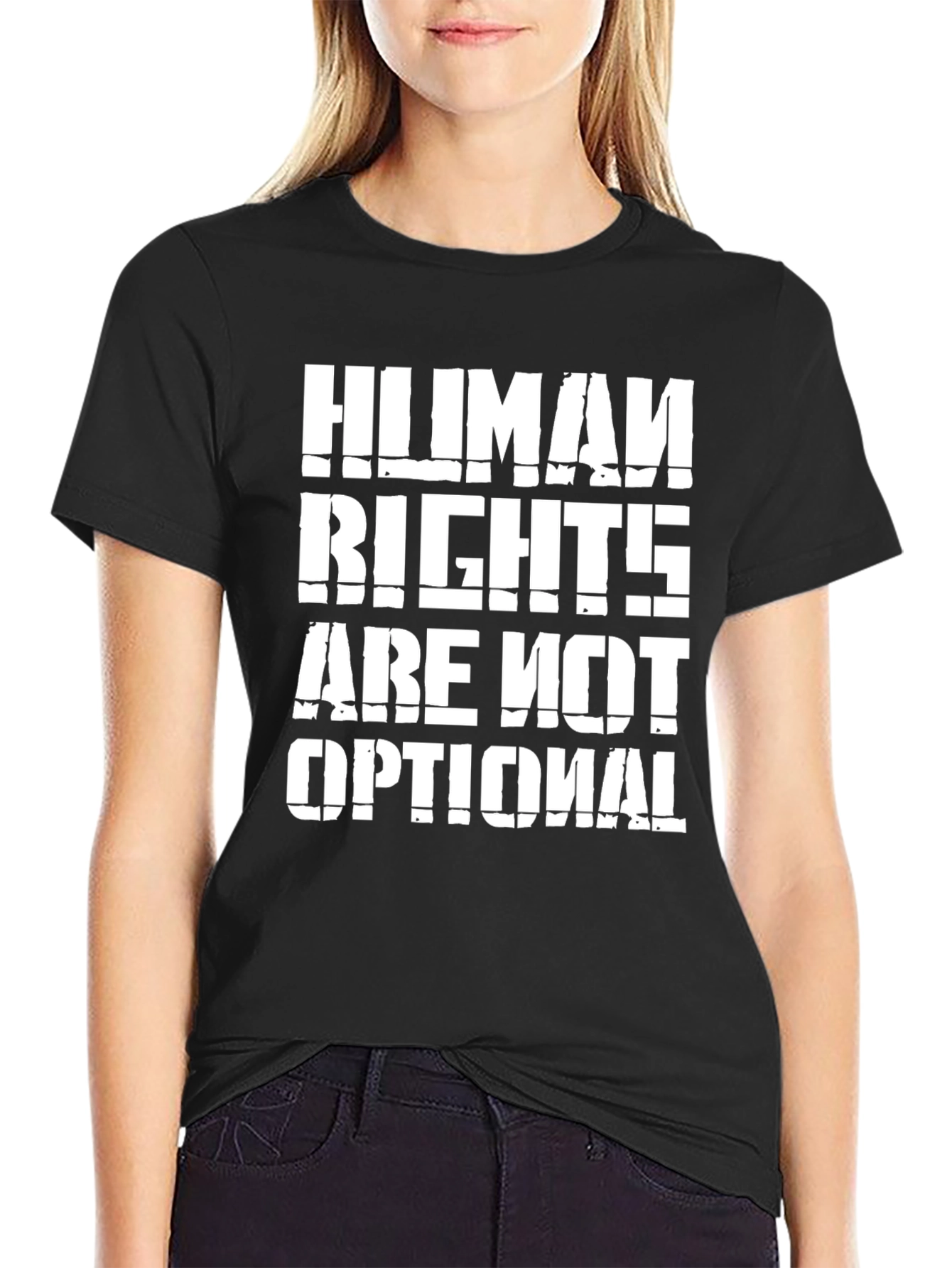 Black Human Rights Are Not Optional - Graphic Tee view 2