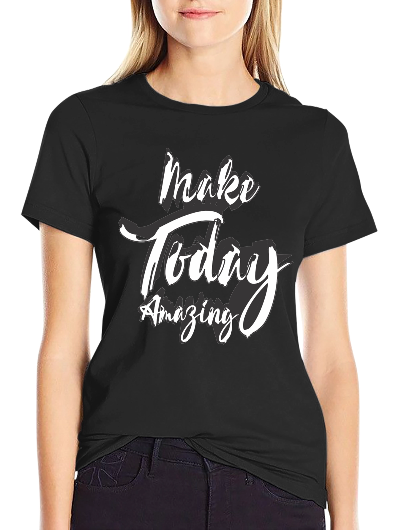 Black Make Today Amazing Graphic Tee view 2