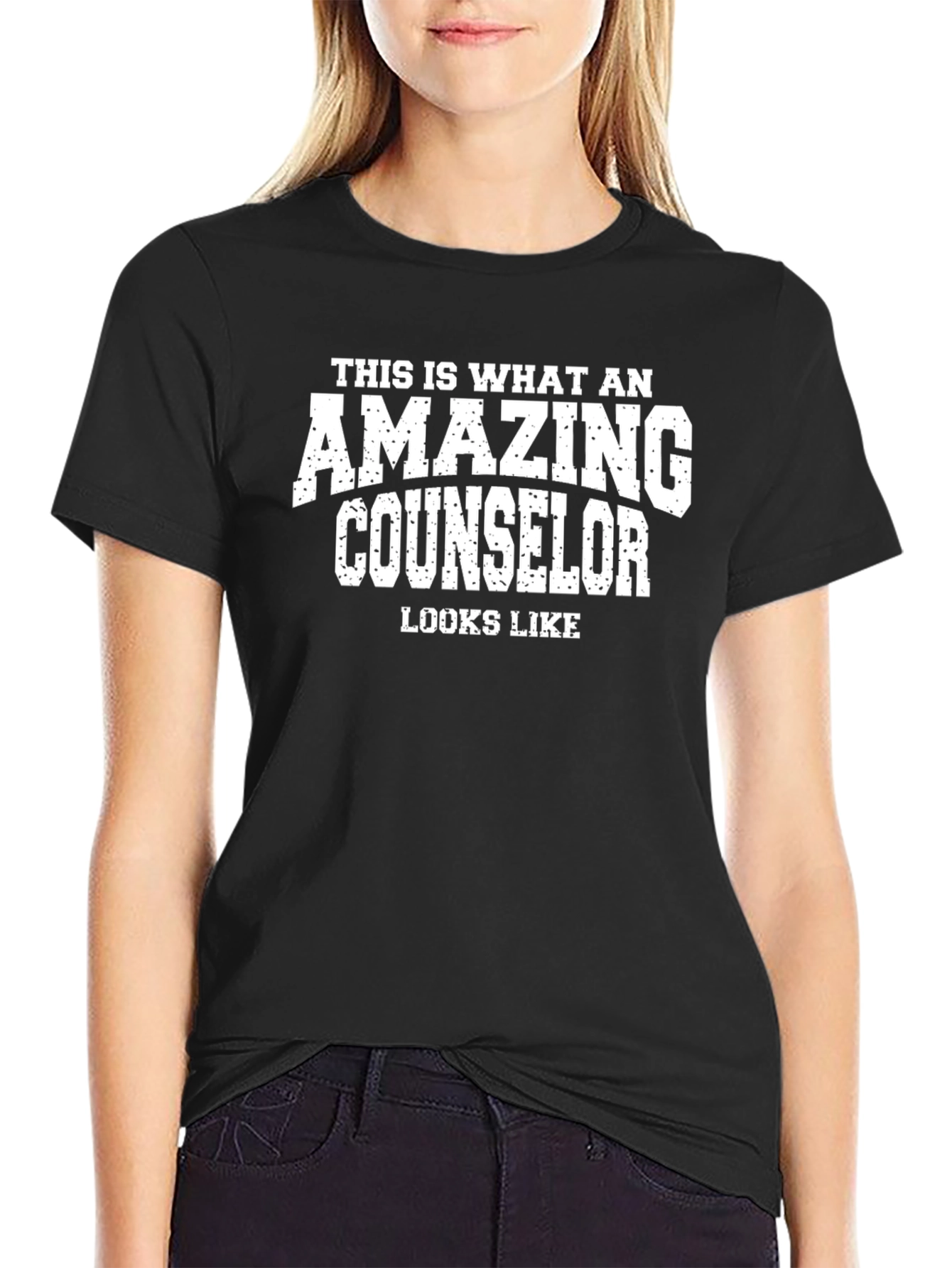Black Amazing Counselor Graphic T-Shirt view 2