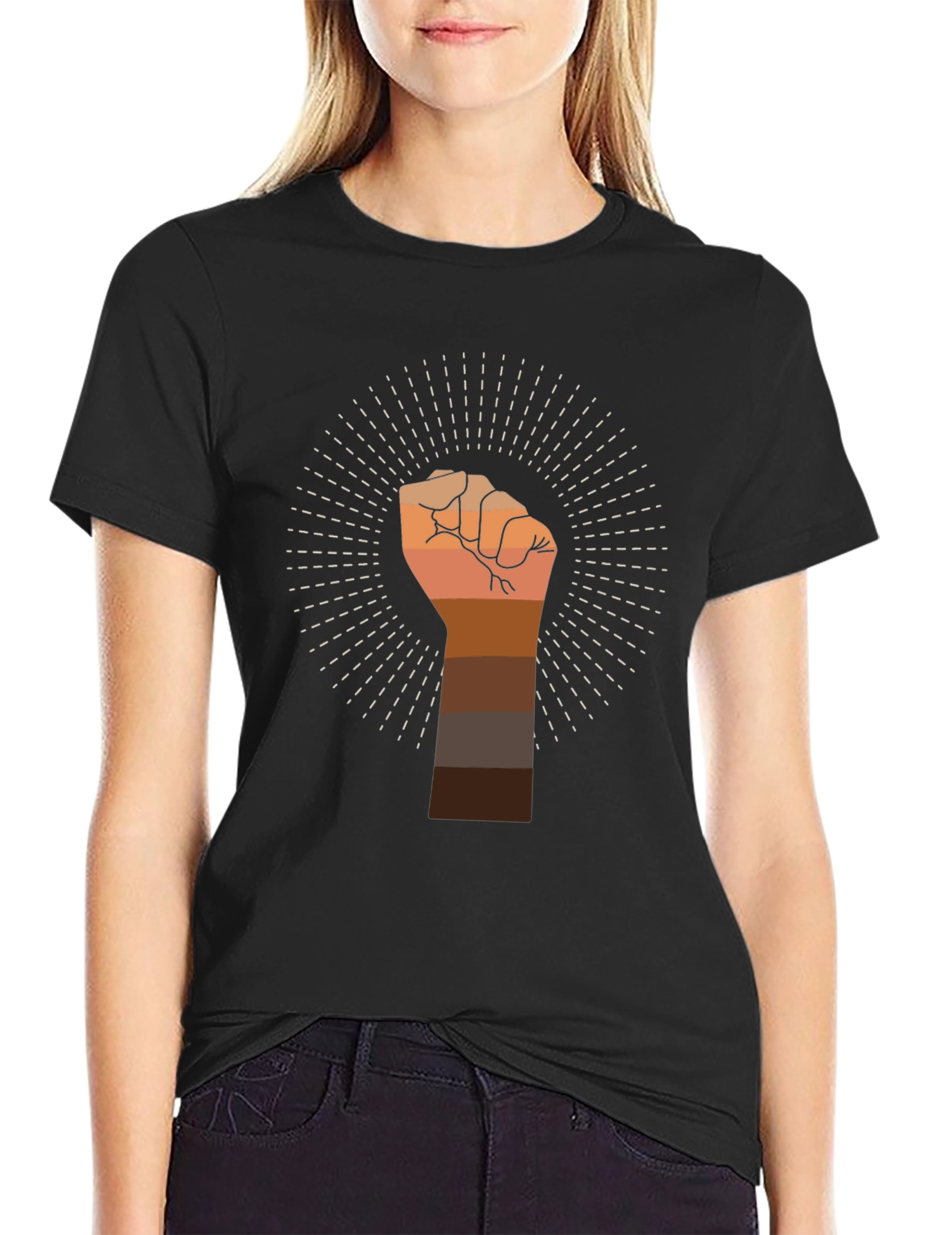 Black Unity Fist Graphic Tee view 2