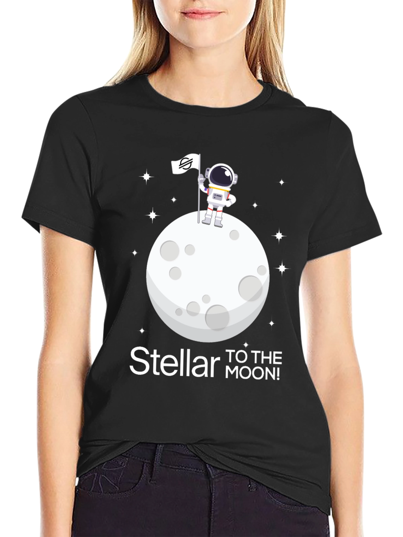 Black Stellar to the Moon T-Shirt view 2