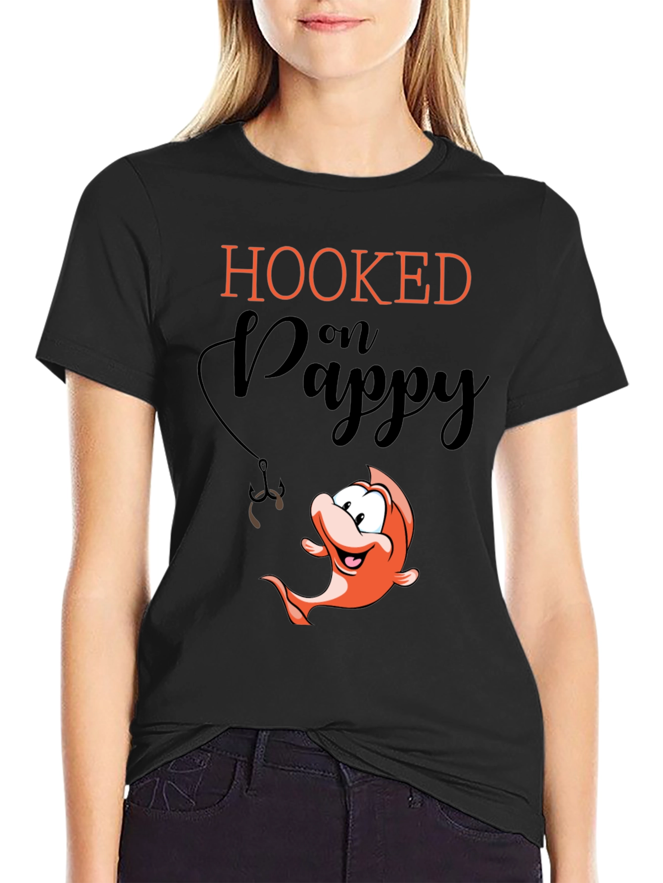 Black Hooked on Pappy Black T-Shirt view 2