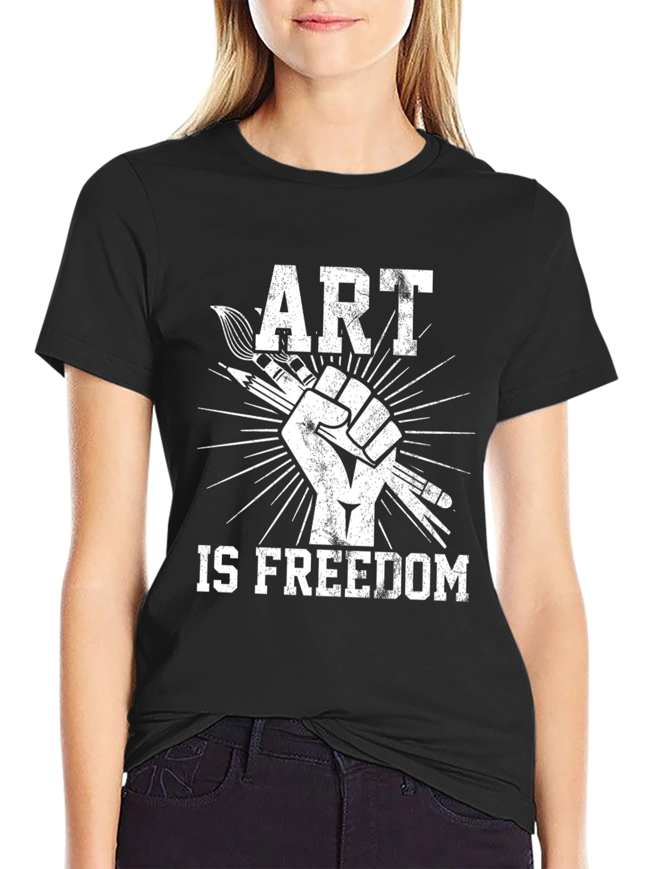 Black Art is Freedom Graphic T-Shirt view 2