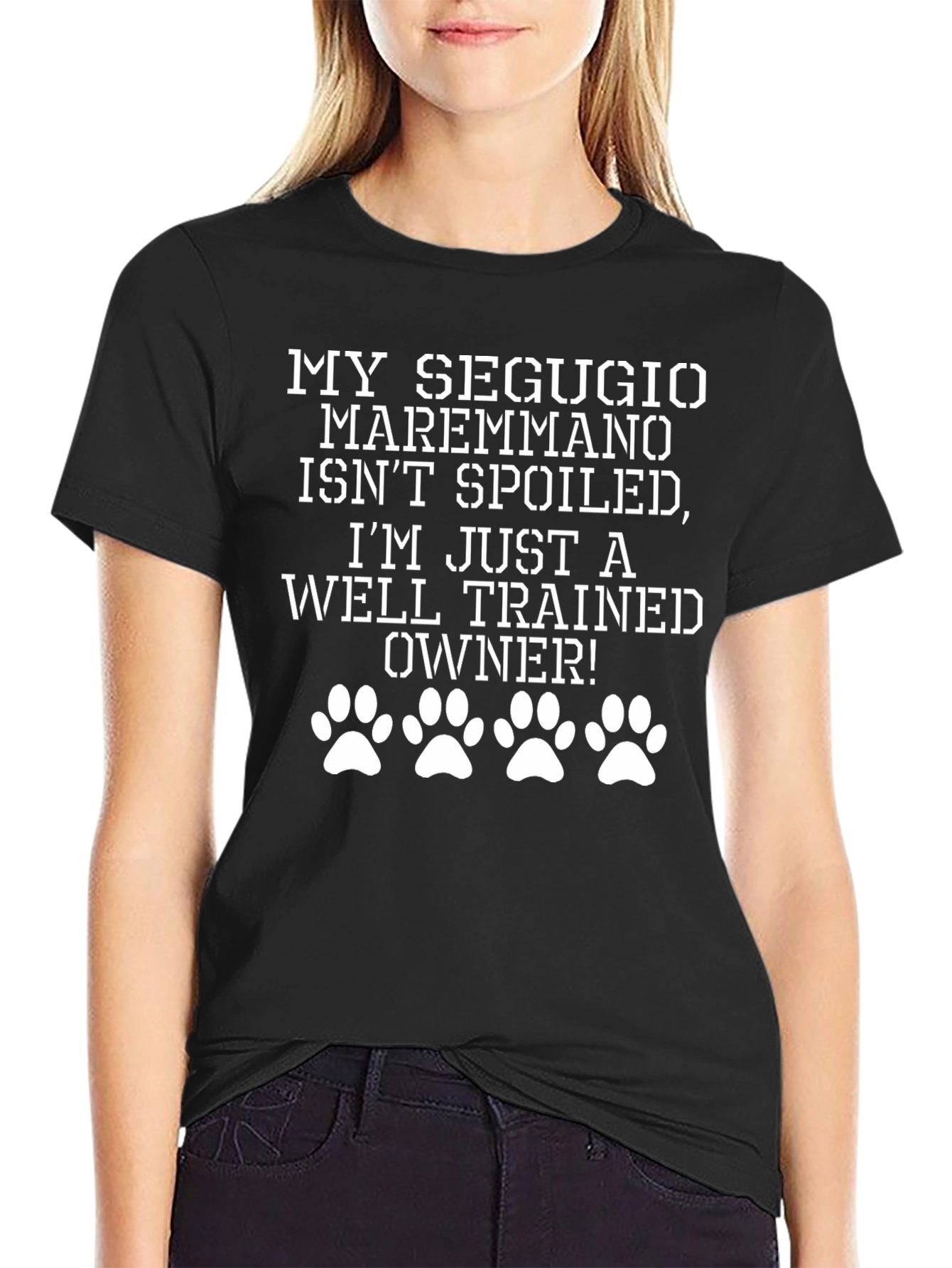 Black Segugio Maremmano Dog Lover T-Shirt view 2