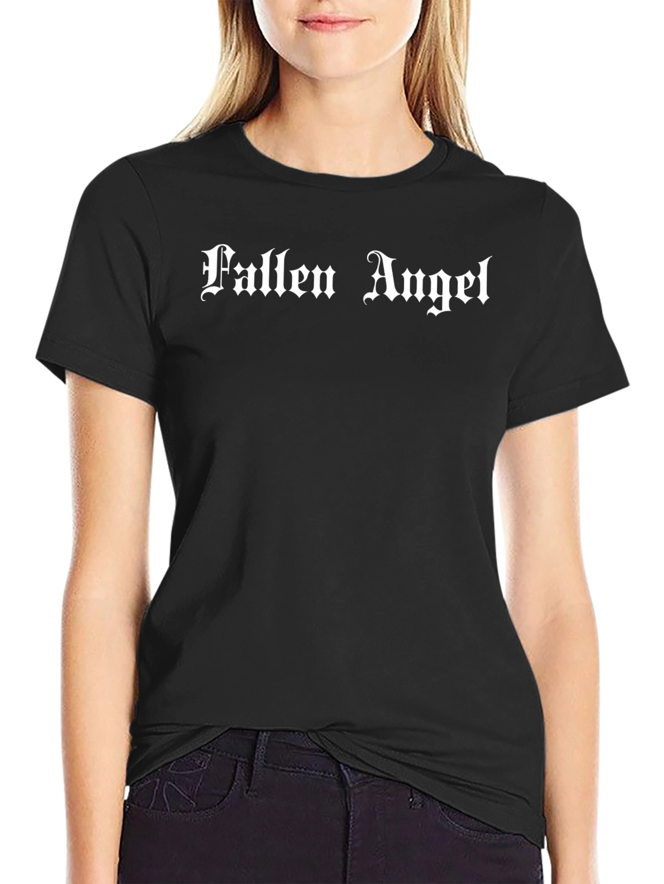 Black Fallen Angel Black T-Shirt view 2