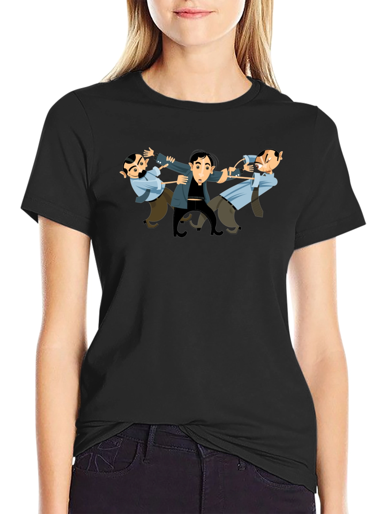 The Three Stooges T-Shirt - Black Cotton Tee - 2